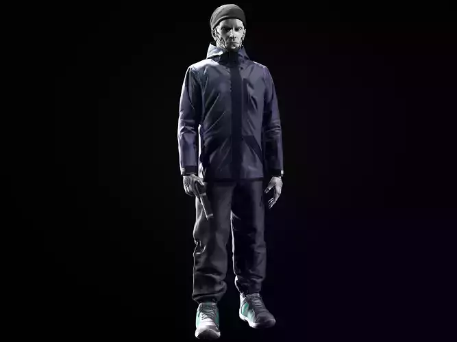 Humanoid man in jacket