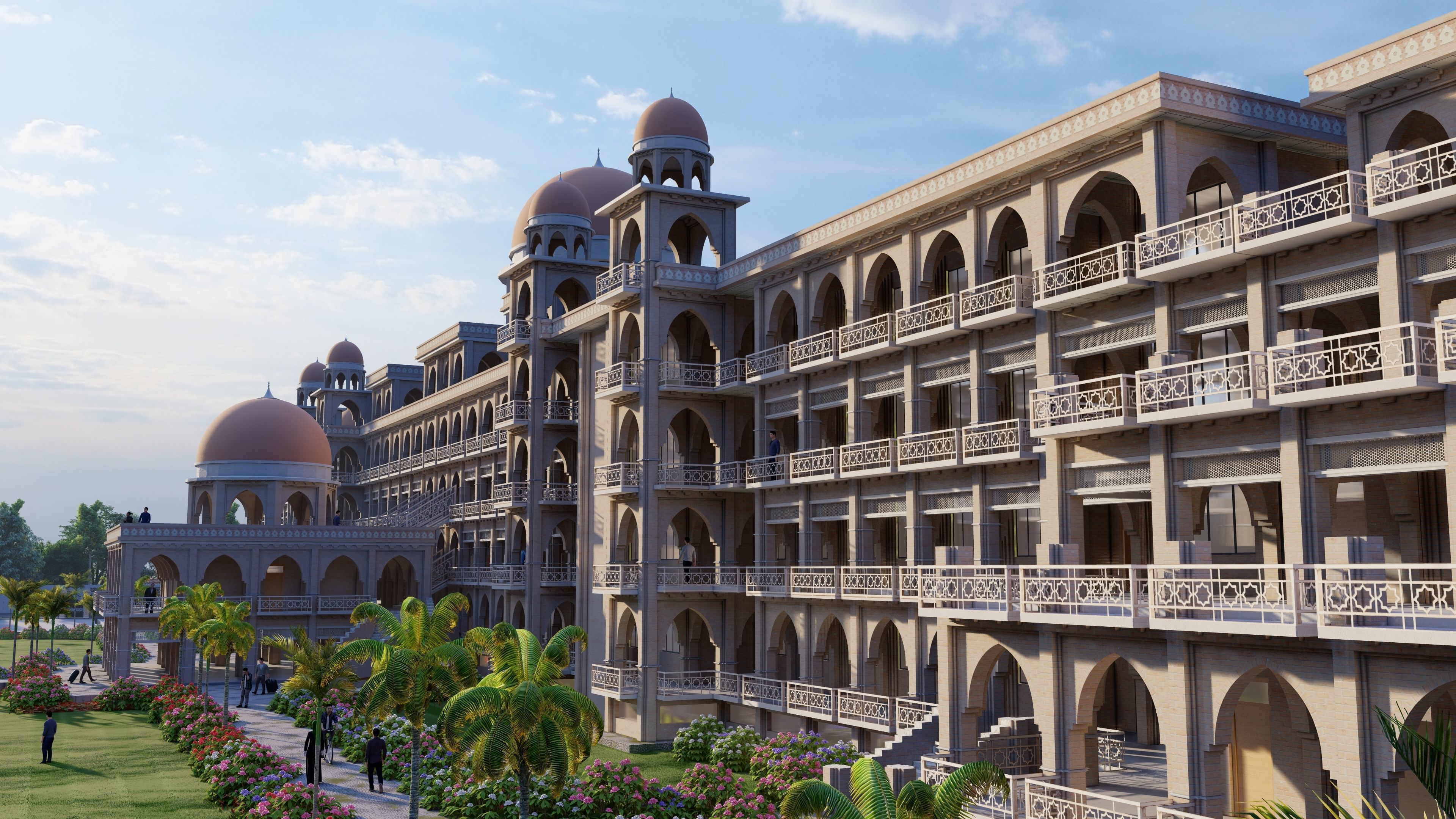 The Sheikh Taimur Academic Block University of Peshawar Low-poly 3D model_11