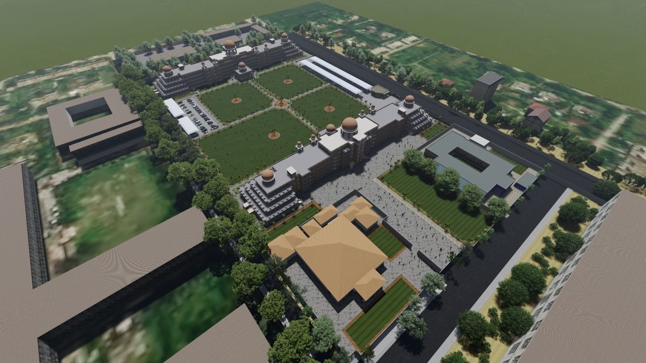 The Sheikh Taimur Academic Block University of Peshawar Low-poly 3D model_2