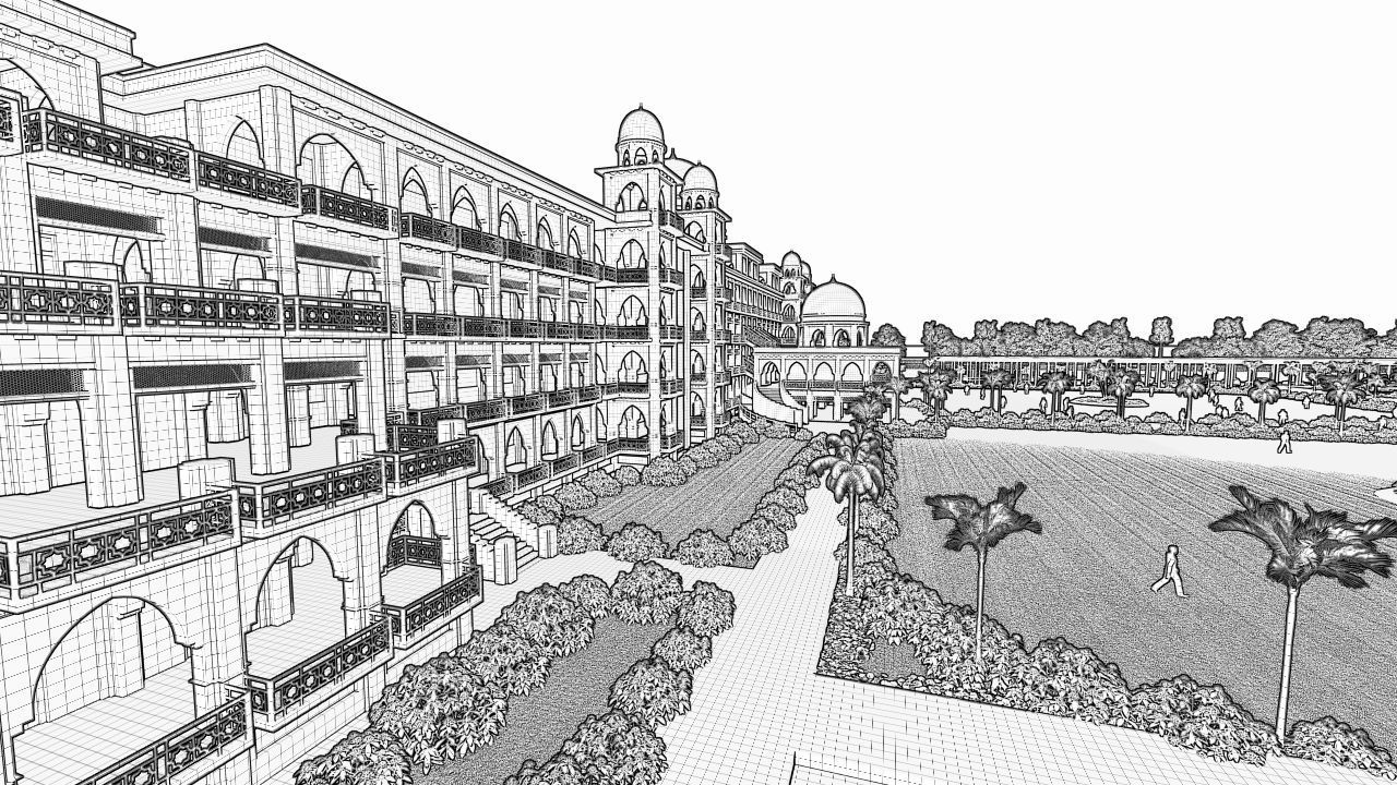 The Sheikh Taimur Academic Block University of Peshawar Low-poly 3D model_8