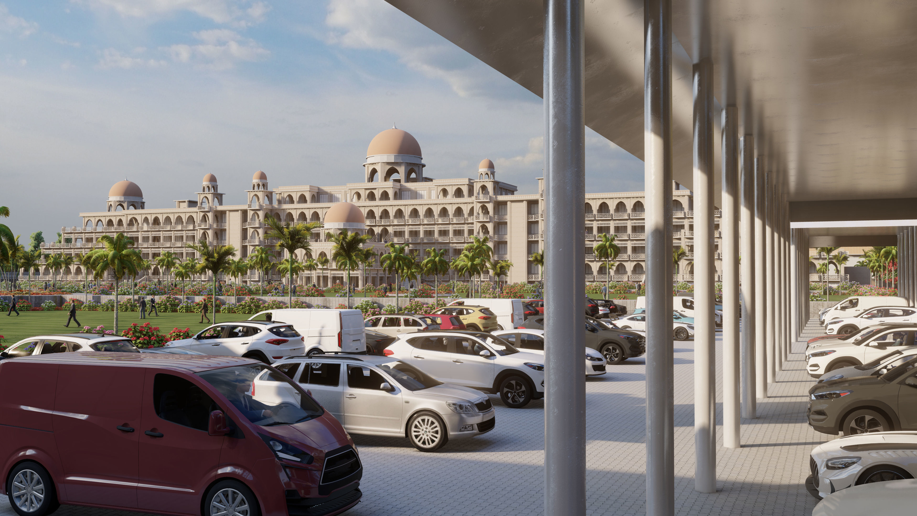 The Sheikh Taimur Academic Block University of Peshawar Low-poly 3D model_3