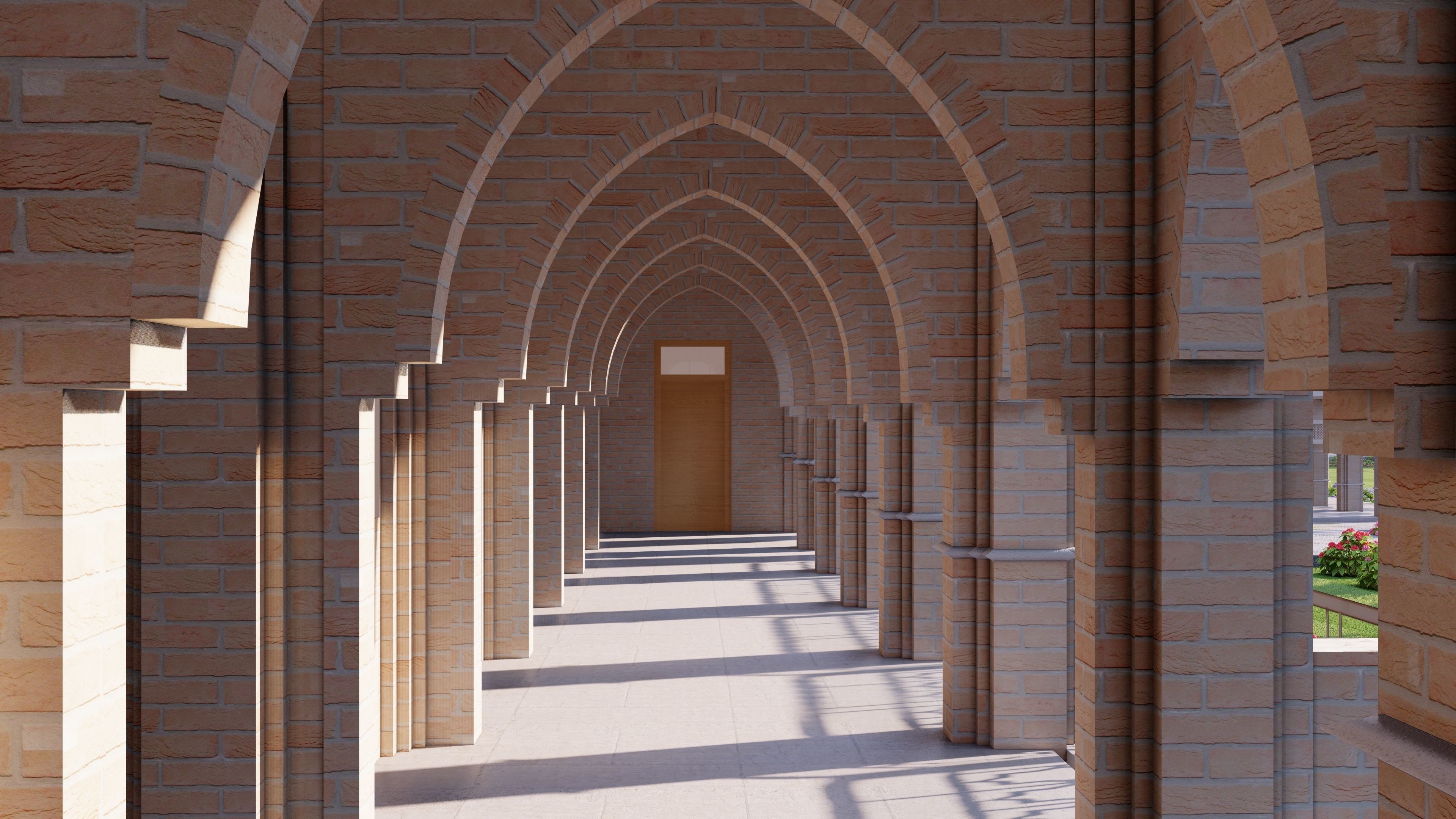 The Sheikh Taimur Academic Block University of Peshawar Low-poly 3D model_13