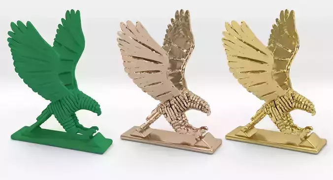 Sliced Hawk Desktoy 3D print model