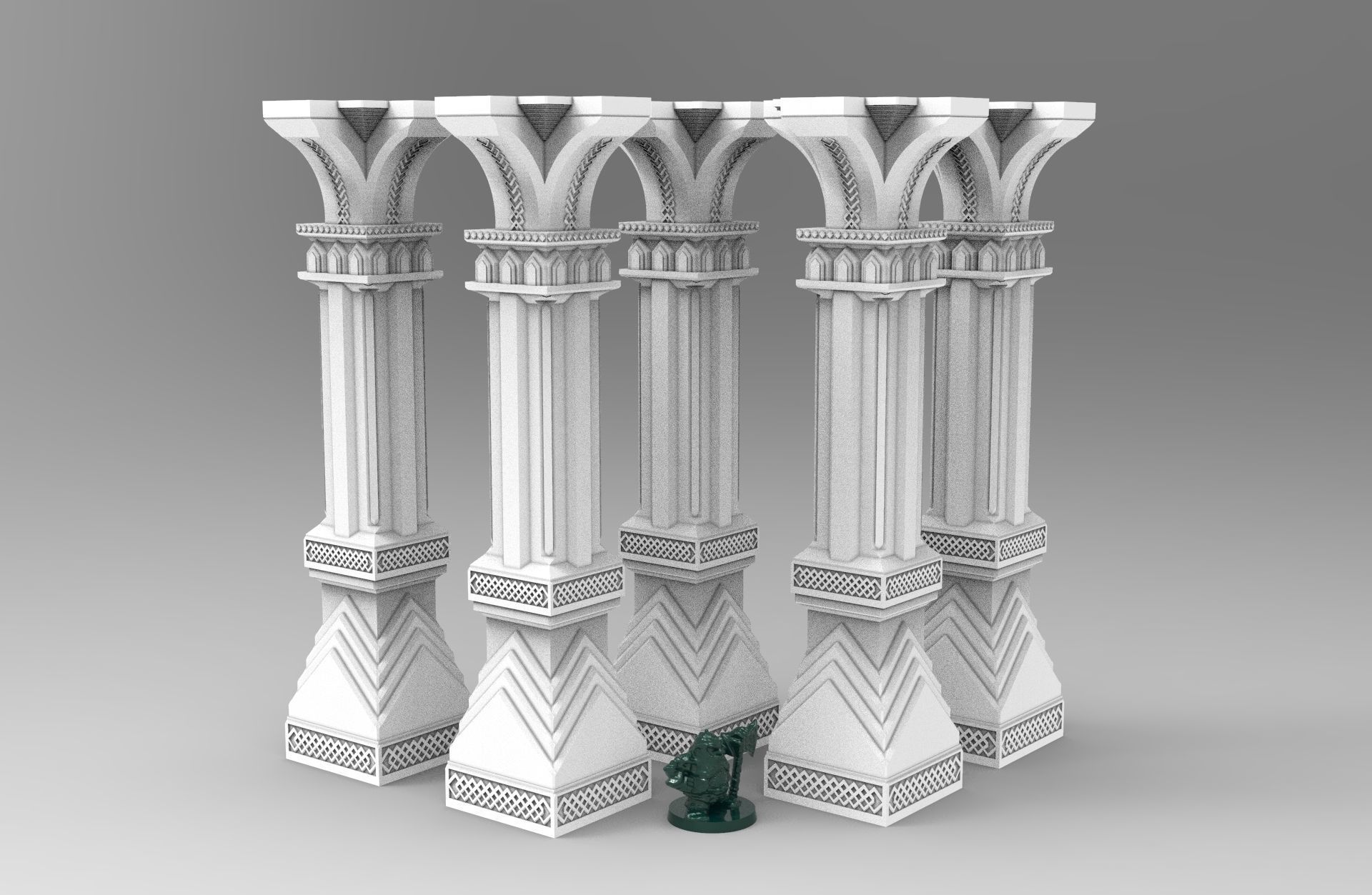 3D printable pillar and assorted bases for dwarf mine 3D model 3D ...