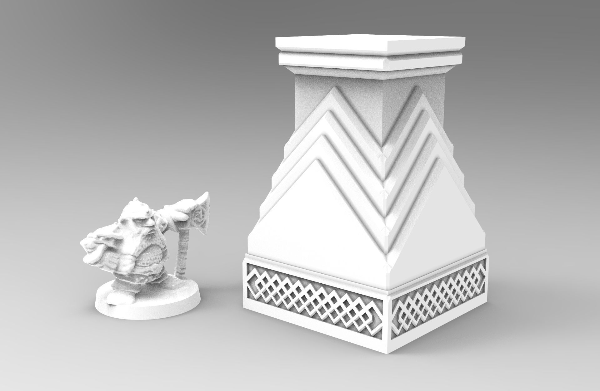 3D printable pillar and assorted bases for dwarf mine 3D model 3D ...