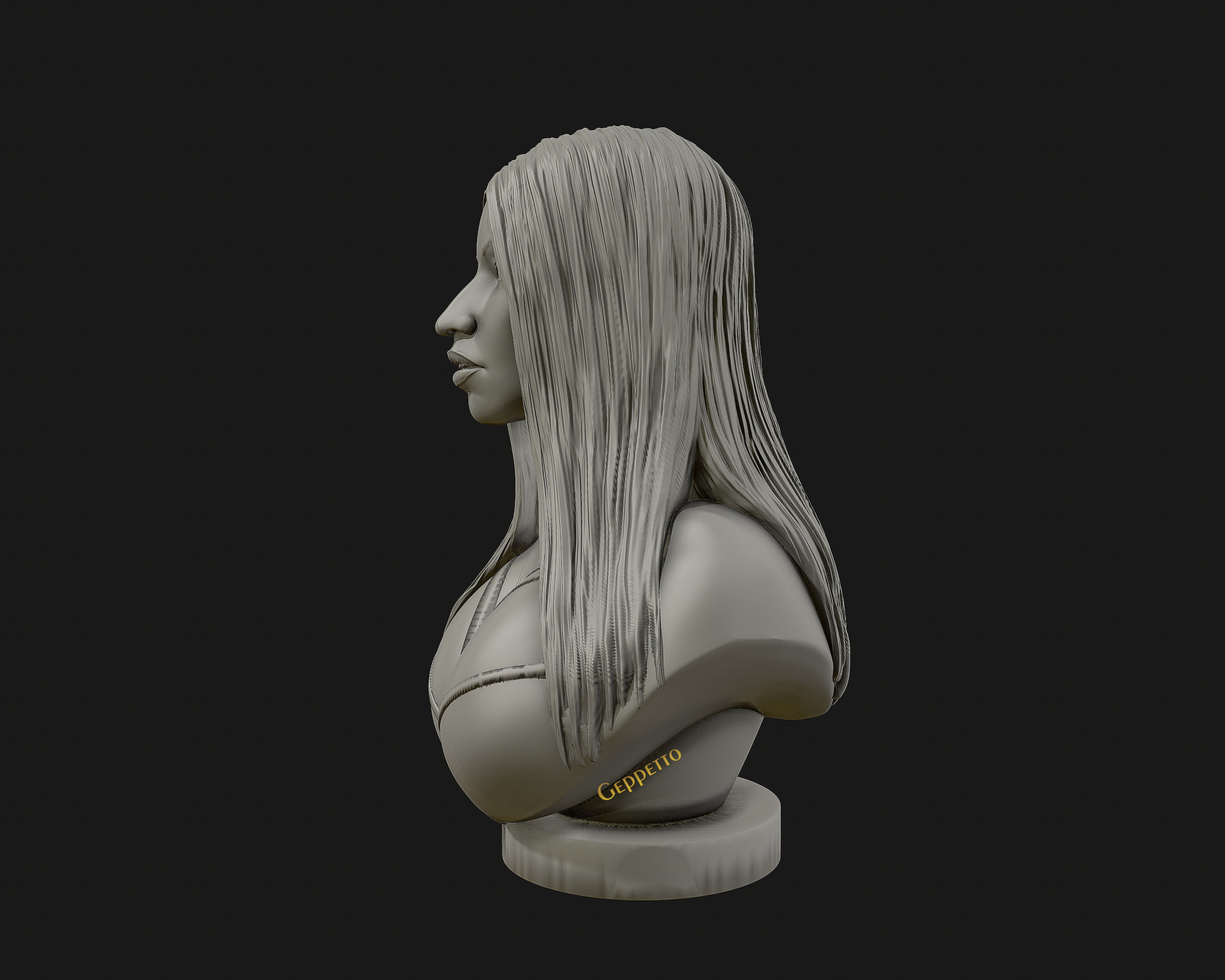 3D sculpture of Nicki Minaj ready to 3D print 3D print model_19