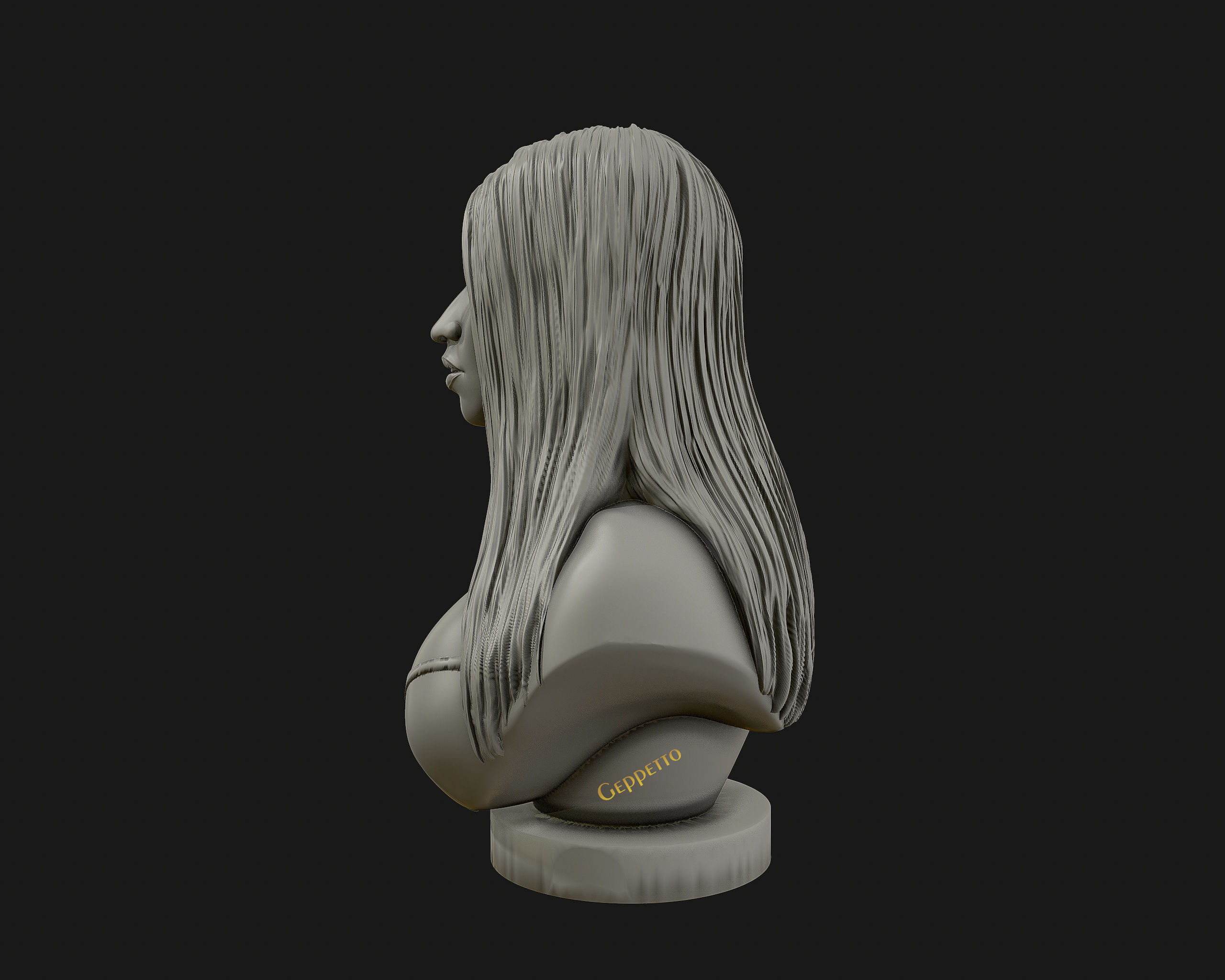 3D sculpture of Nicki Minaj ready to 3D print 3D print model_20