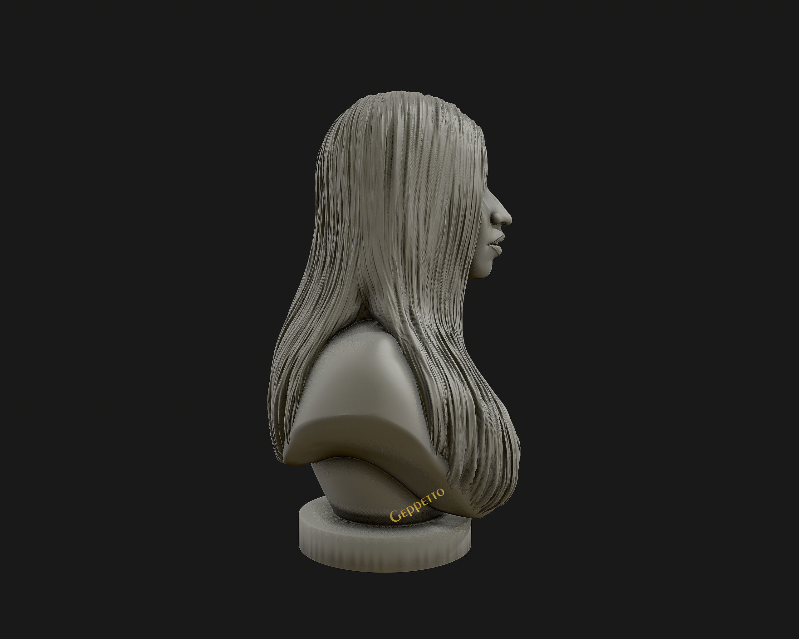 3D sculpture of Nicki Minaj ready to 3D print 3D print model_23