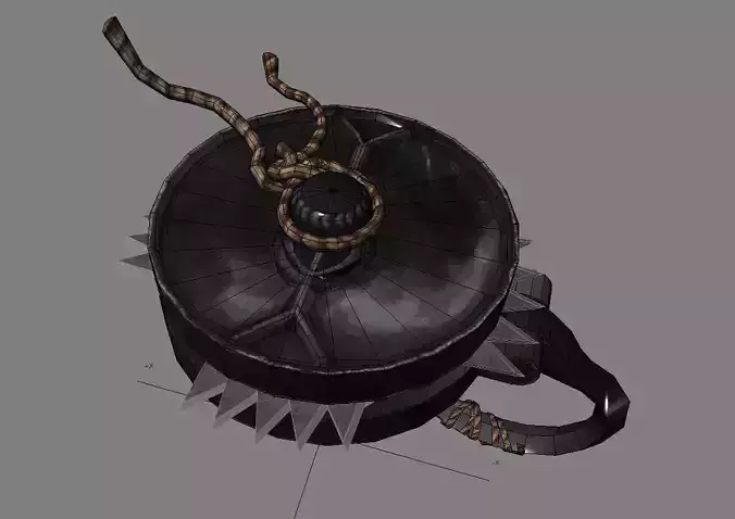 shuriken sekiro low polygon Low-poly 3D model