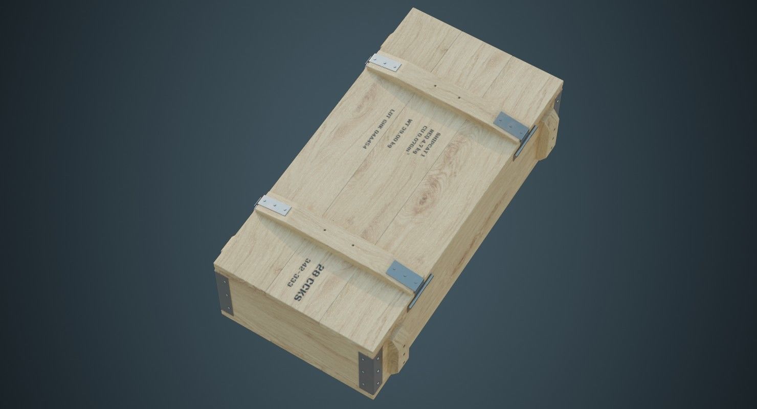 Ammunition Box 2B Low-poly 3D model_2