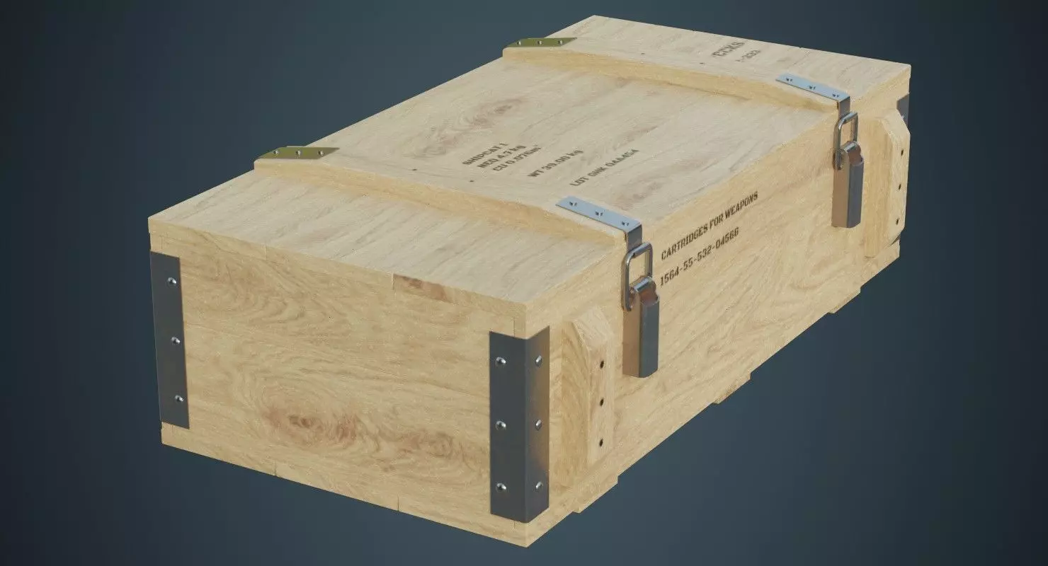 Ammunition Box 2B Low-poly 3D model_0