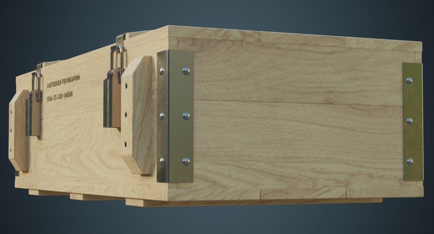 Ammunition Box 2B Low-poly 3D model_3