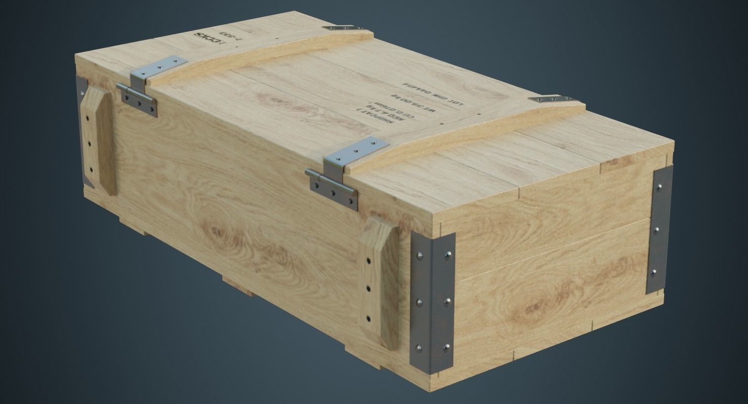 Ammunition Box 2B Low-poly 3D model_1