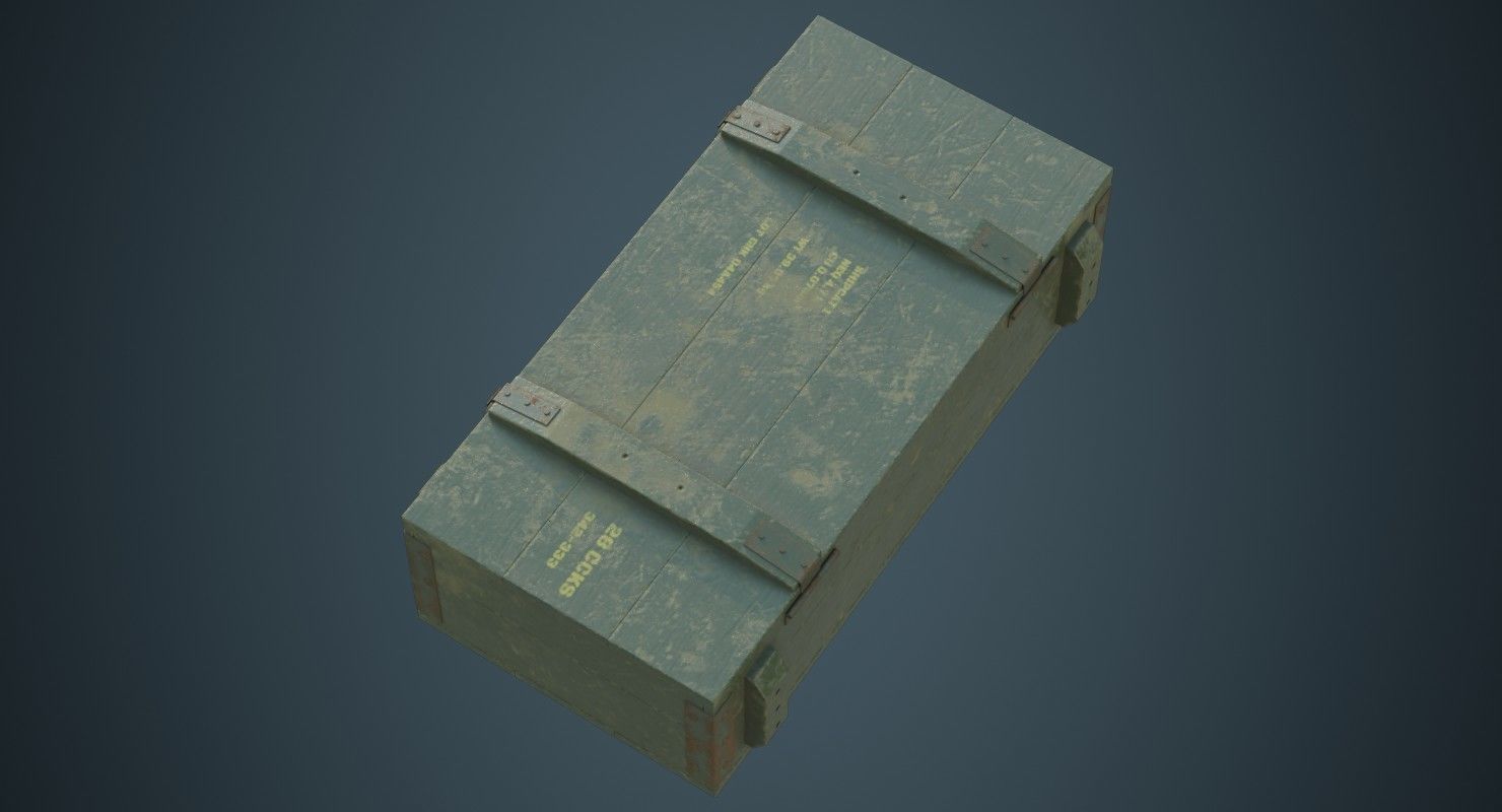 Ammunition Box 2C Low-poly 3D model_2