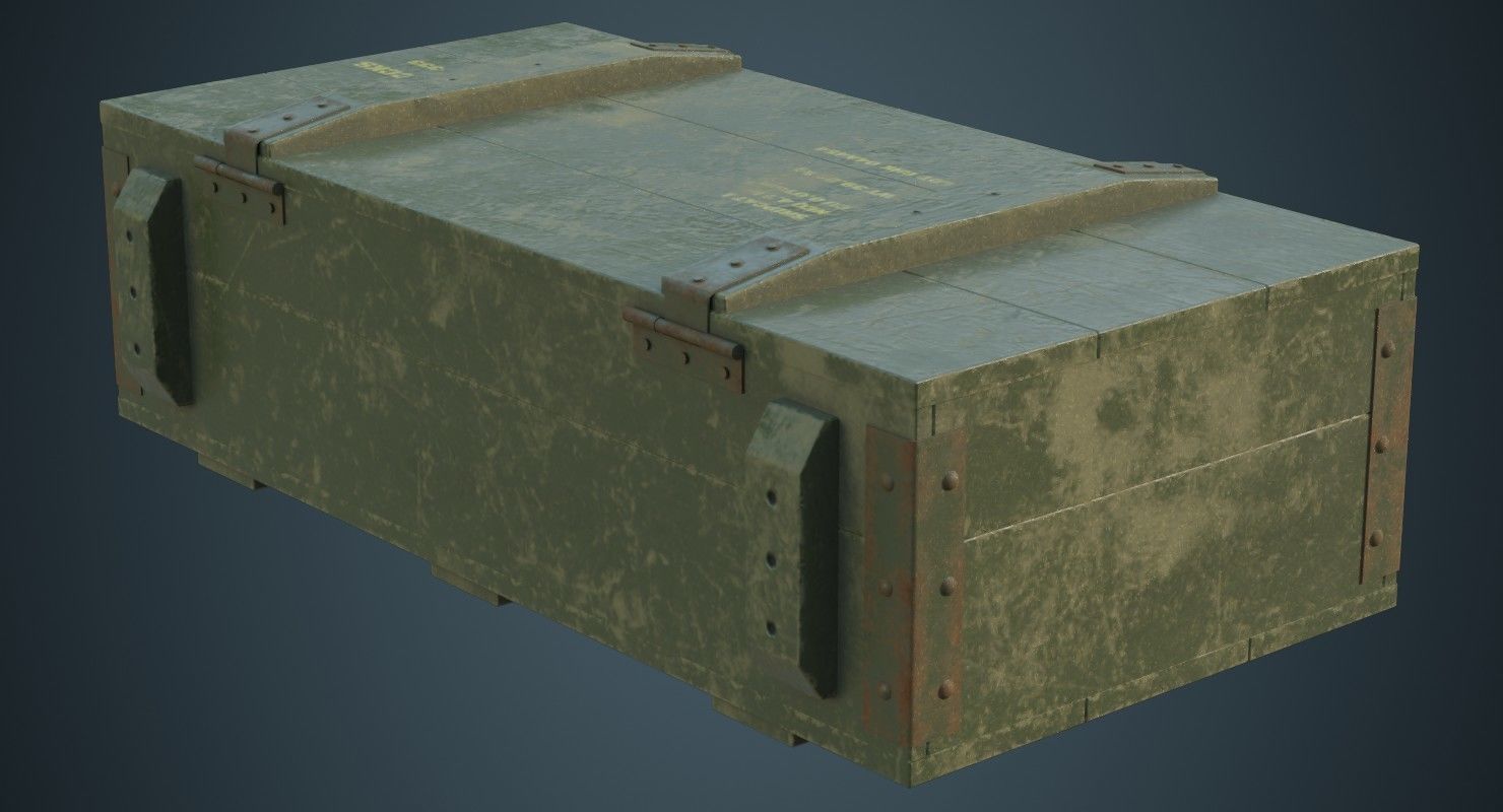 Ammunition Box 2C Low-poly 3D model_1
