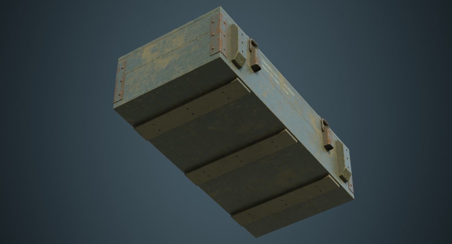 Ammunition Box 2C Low-poly 3D model_4