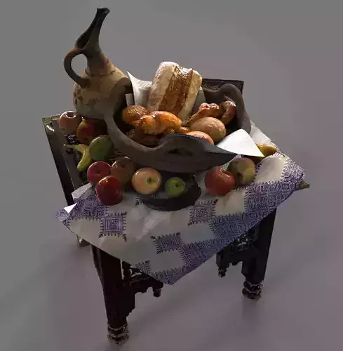 Table Decoration Low-poly 3D model