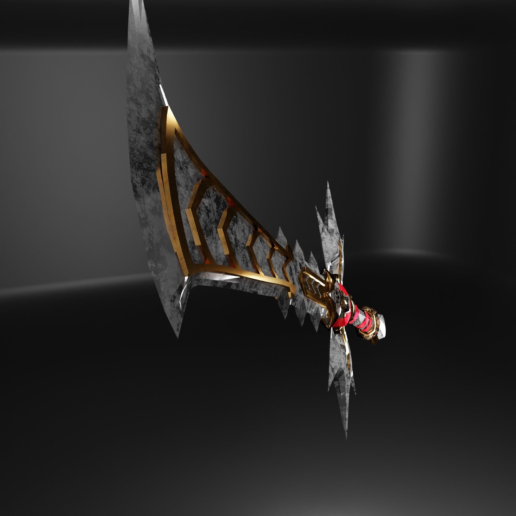 Fantasy Sword Low-poly 3D model_1