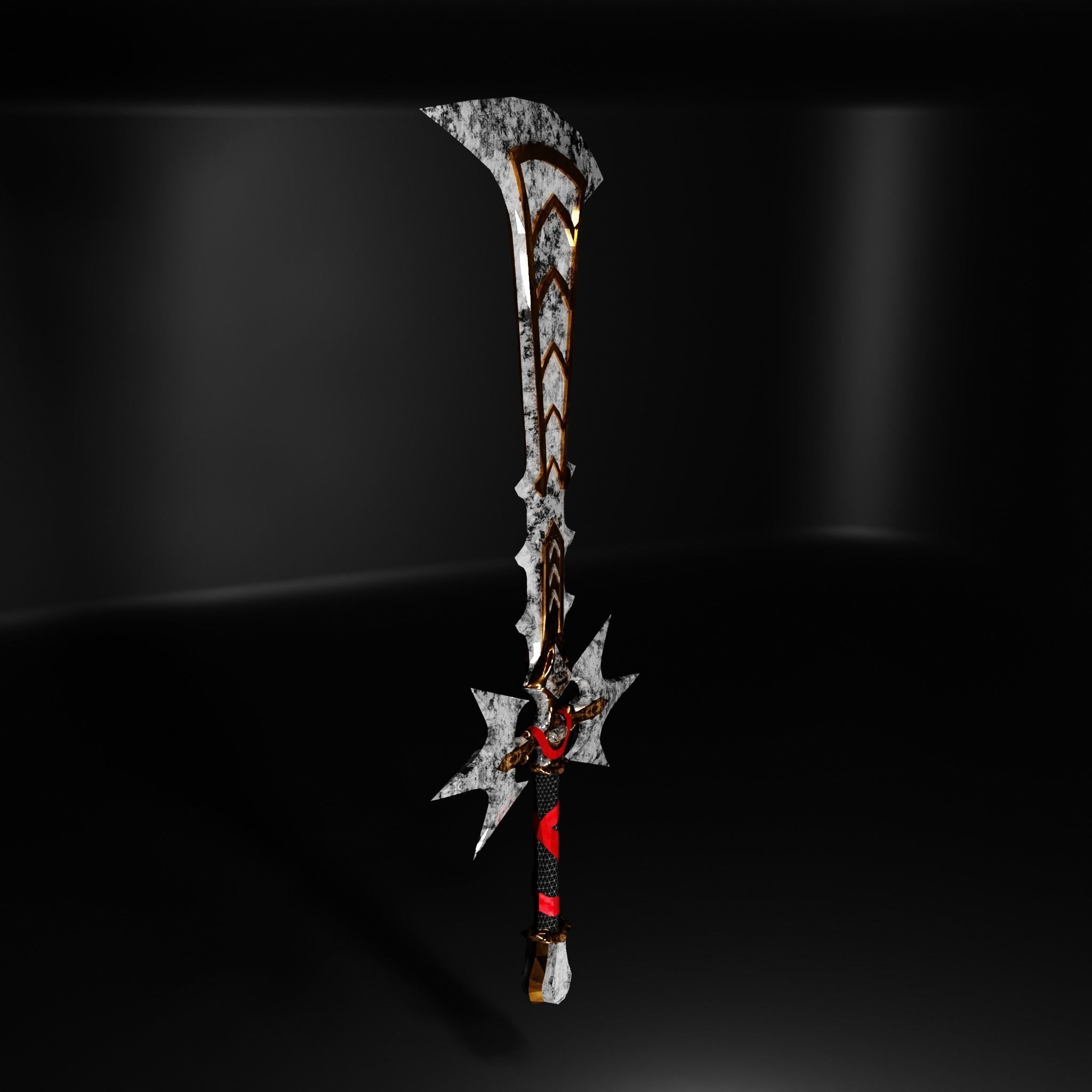 Fantasy Sword Low-poly 3D model_5