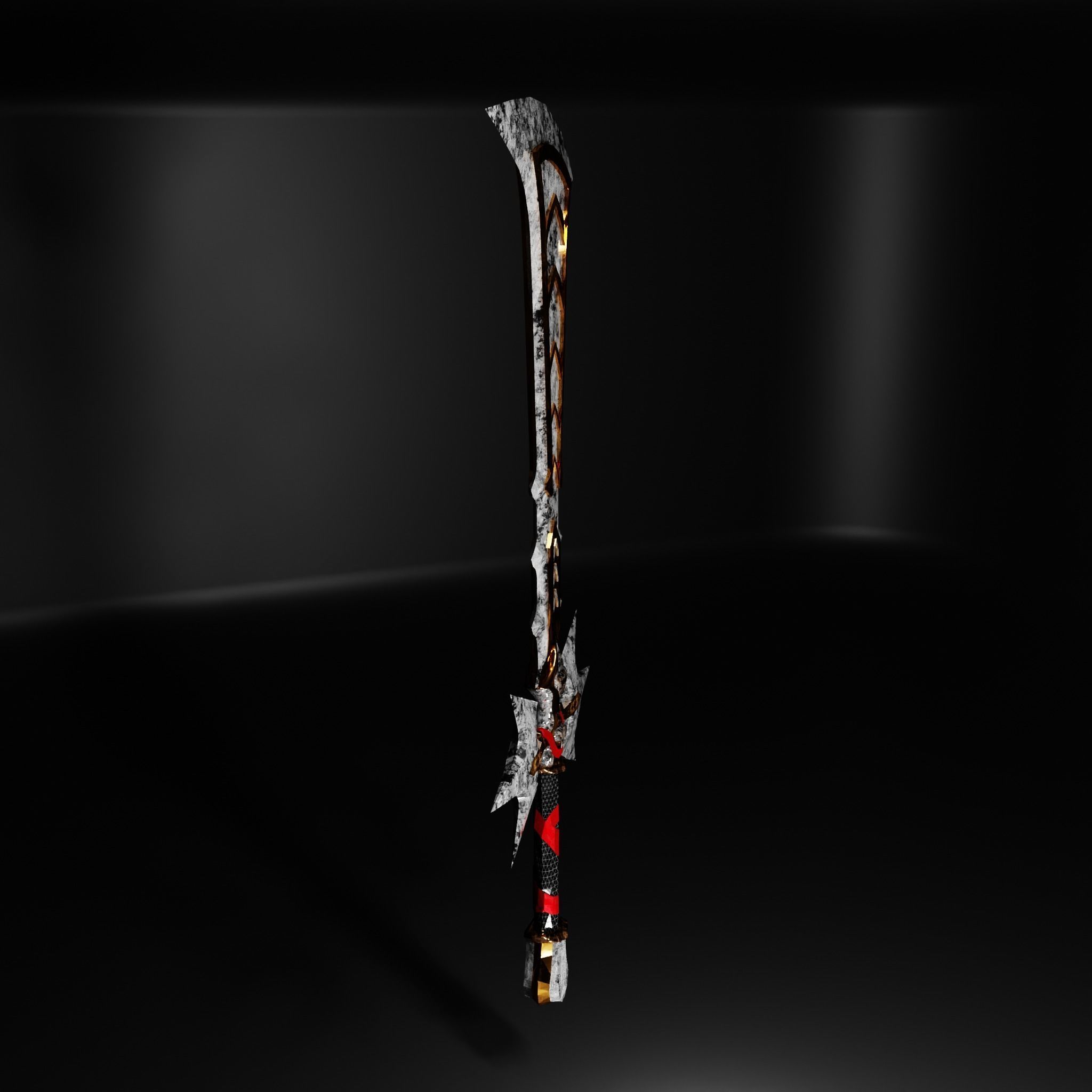 Fantasy Sword Low-poly 3D model_6