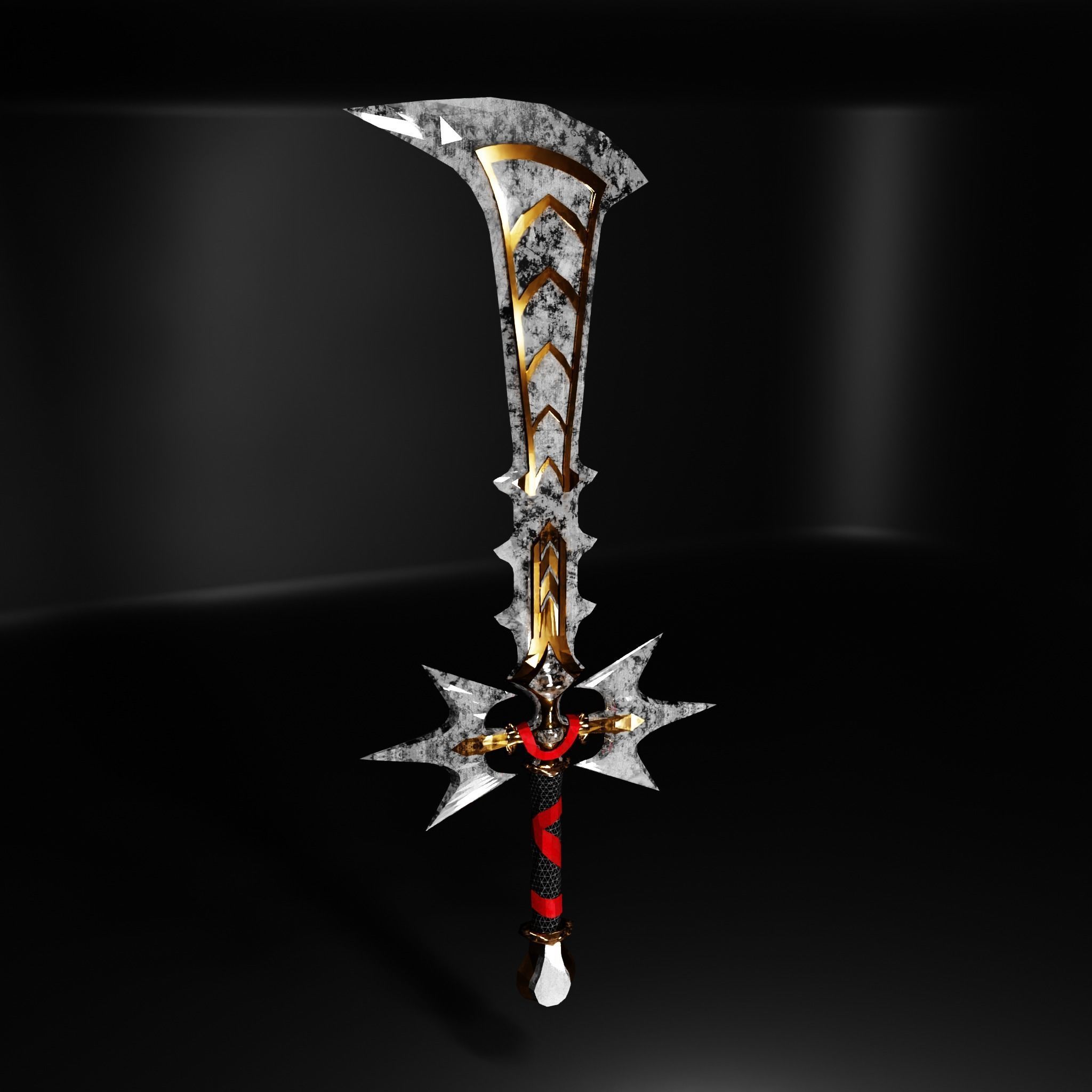 Fantasy Sword Low-poly 3D model_23