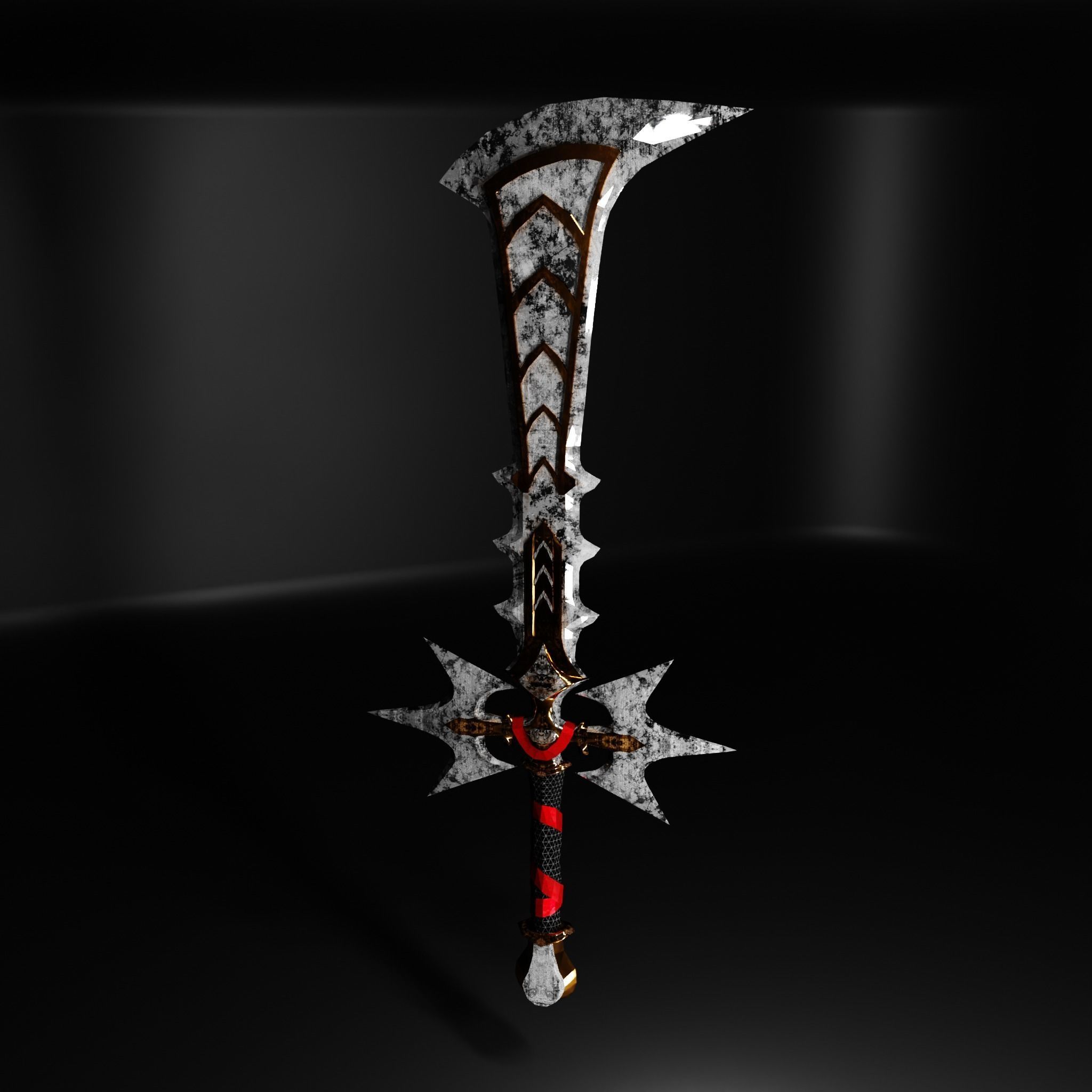 Fantasy Sword Low-poly 3D model_11