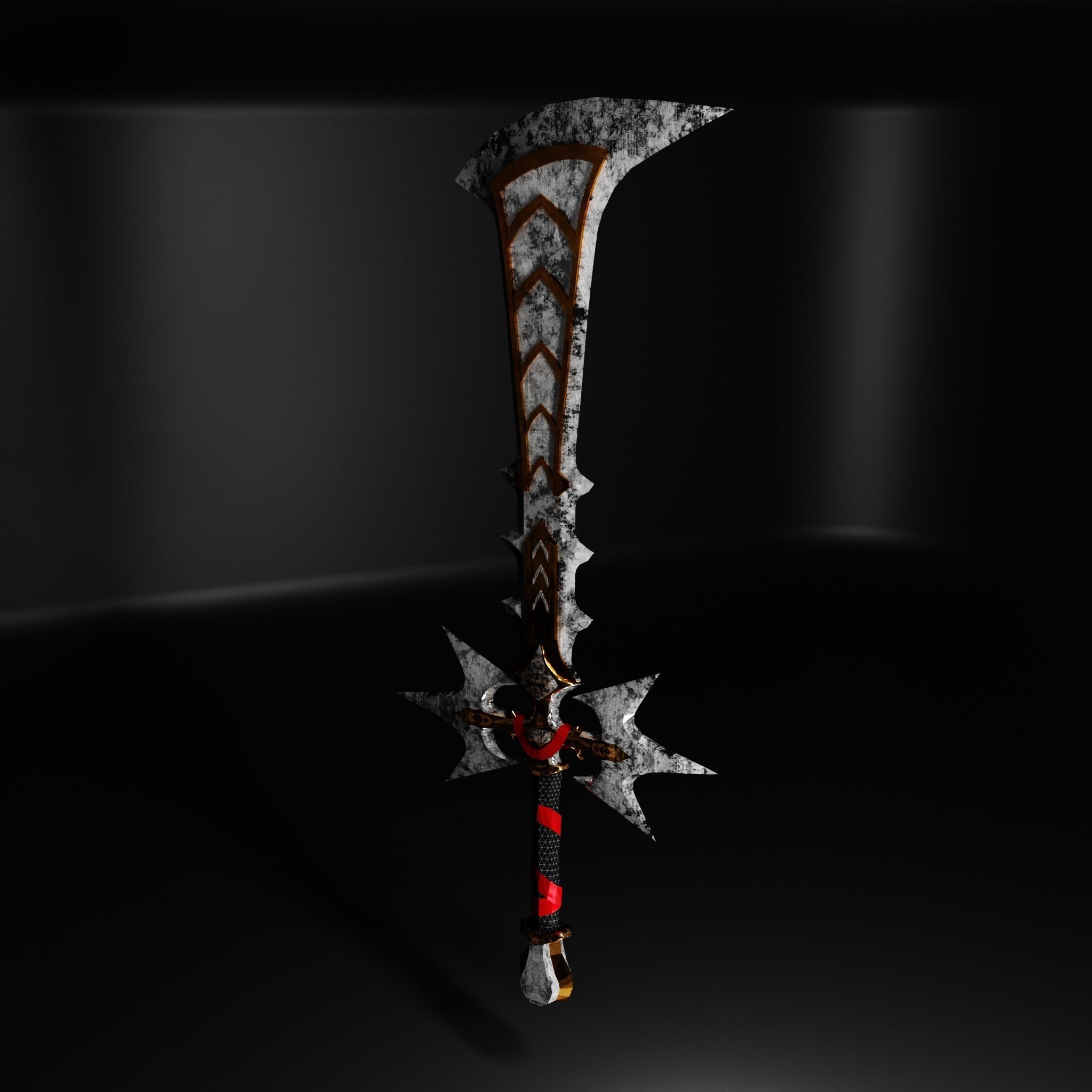 Fantasy Sword Low-poly 3D model_10