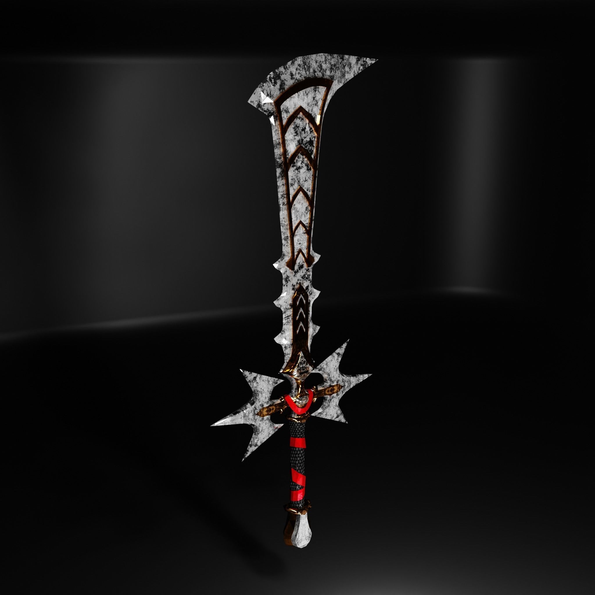 Fantasy Sword Low-poly 3D model_14