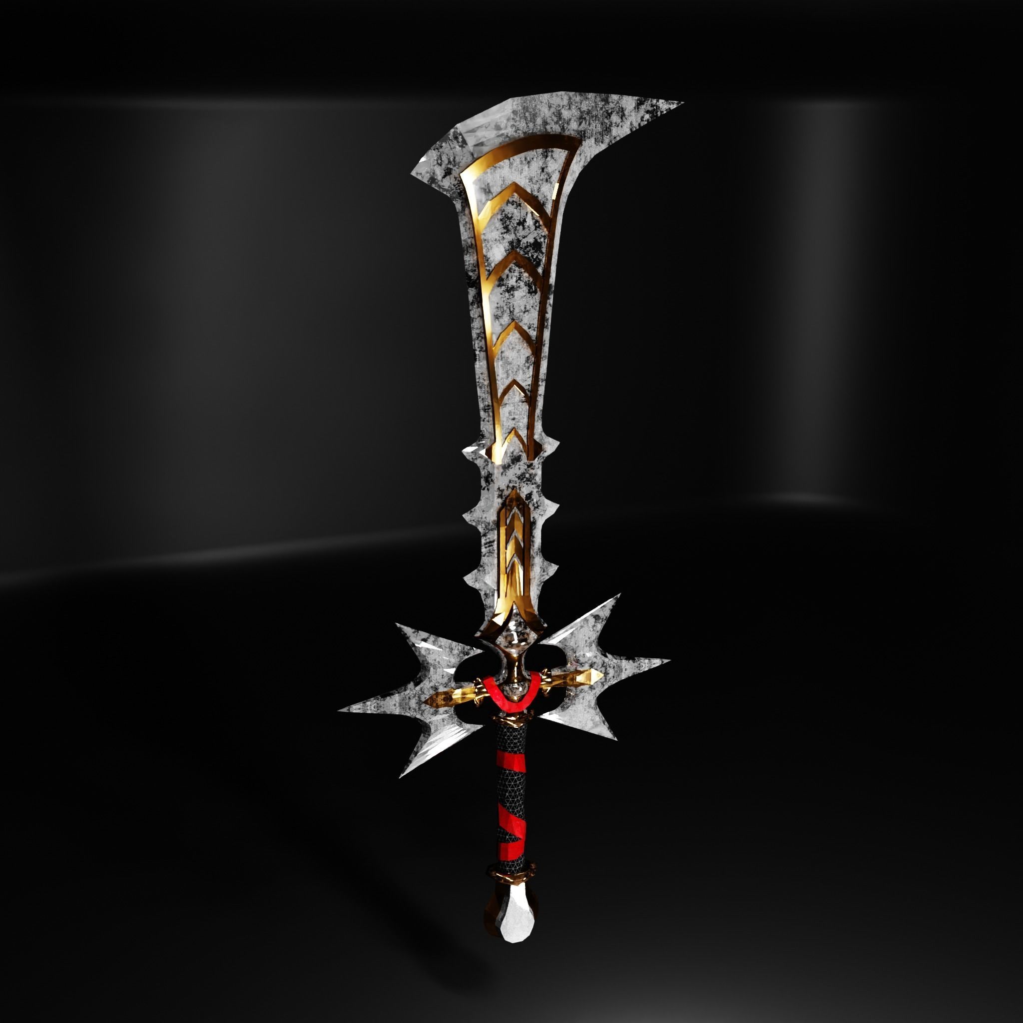Fantasy Sword Low-poly 3D model_13