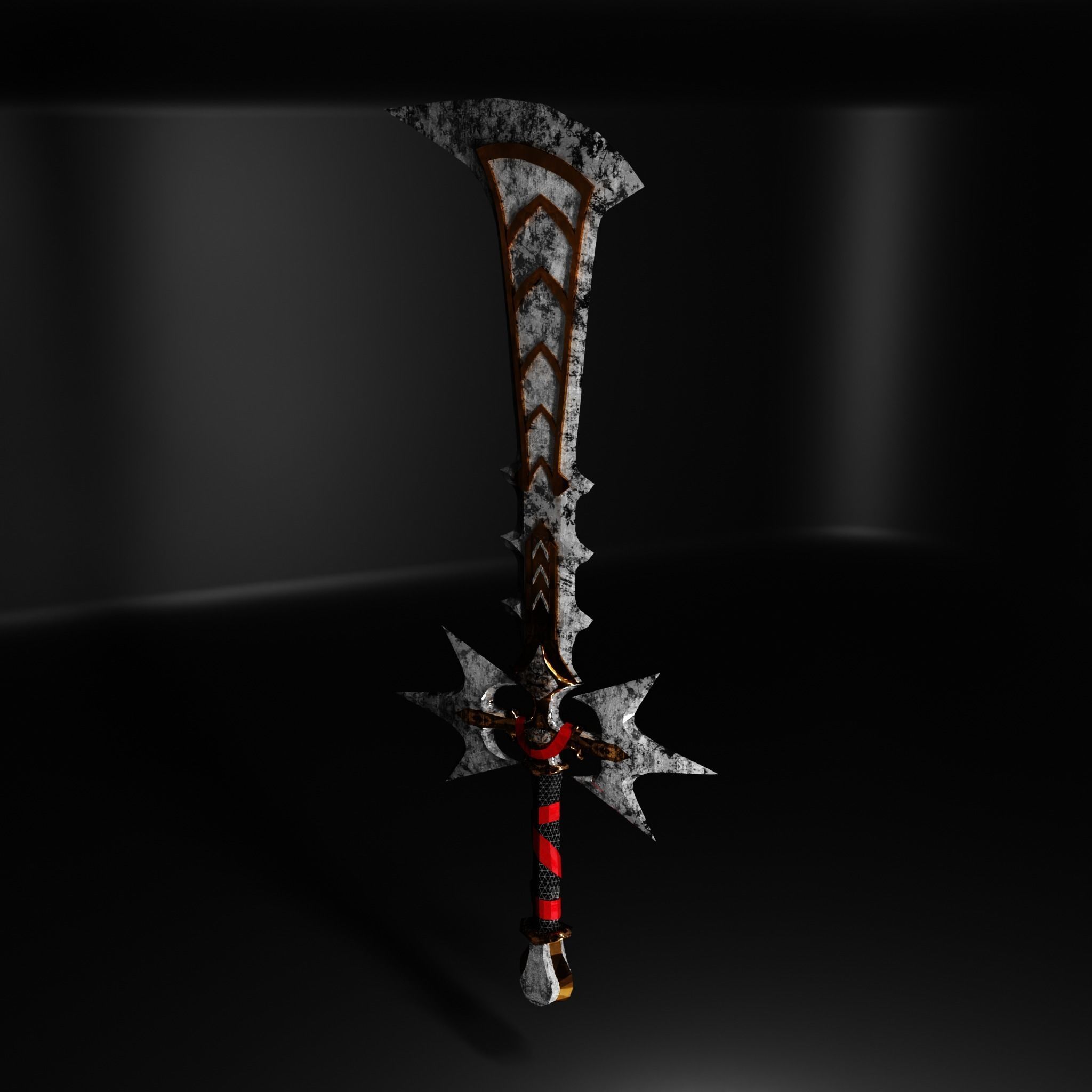 Fantasy Sword Low-poly 3D model_20