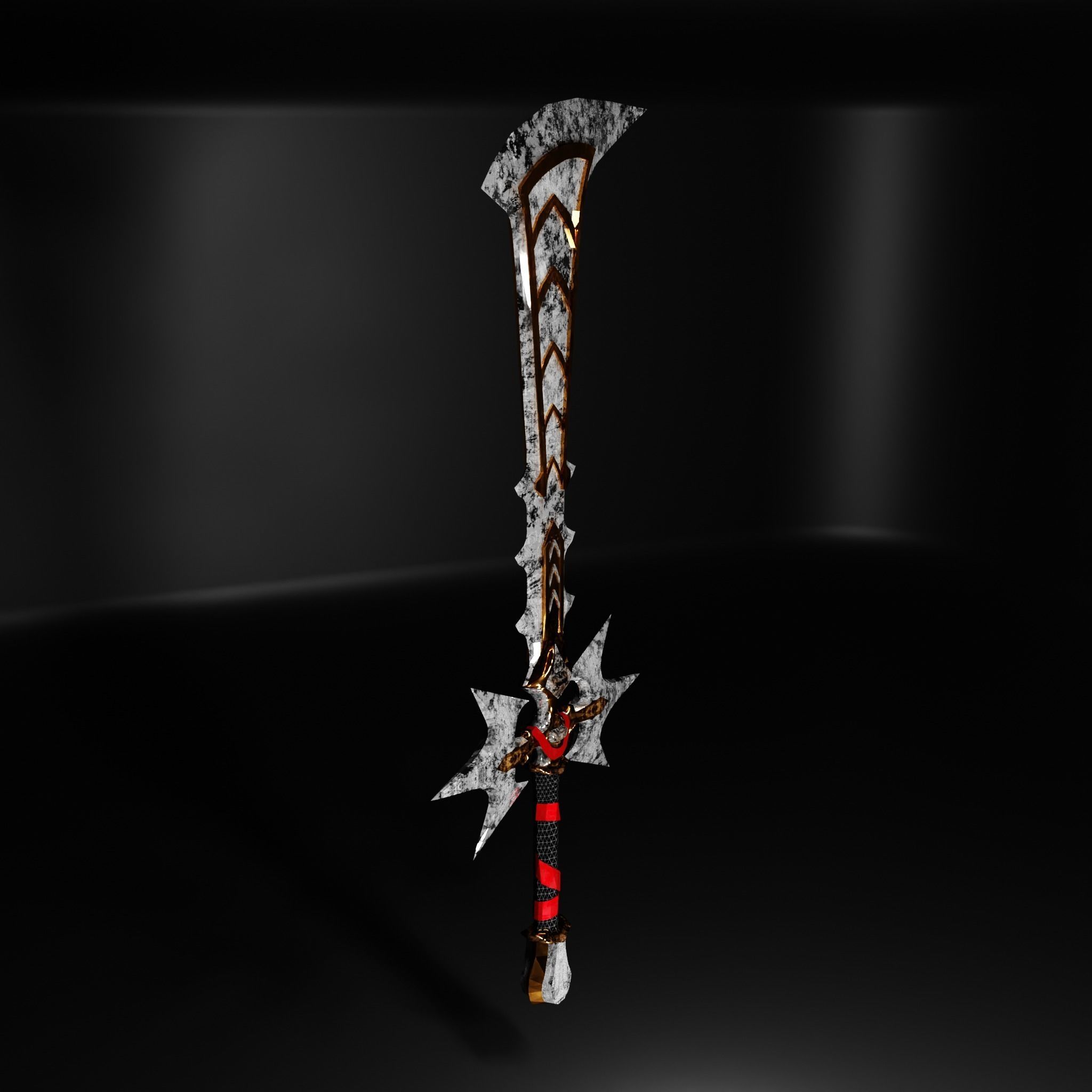 Fantasy Sword Low-poly 3D model_15