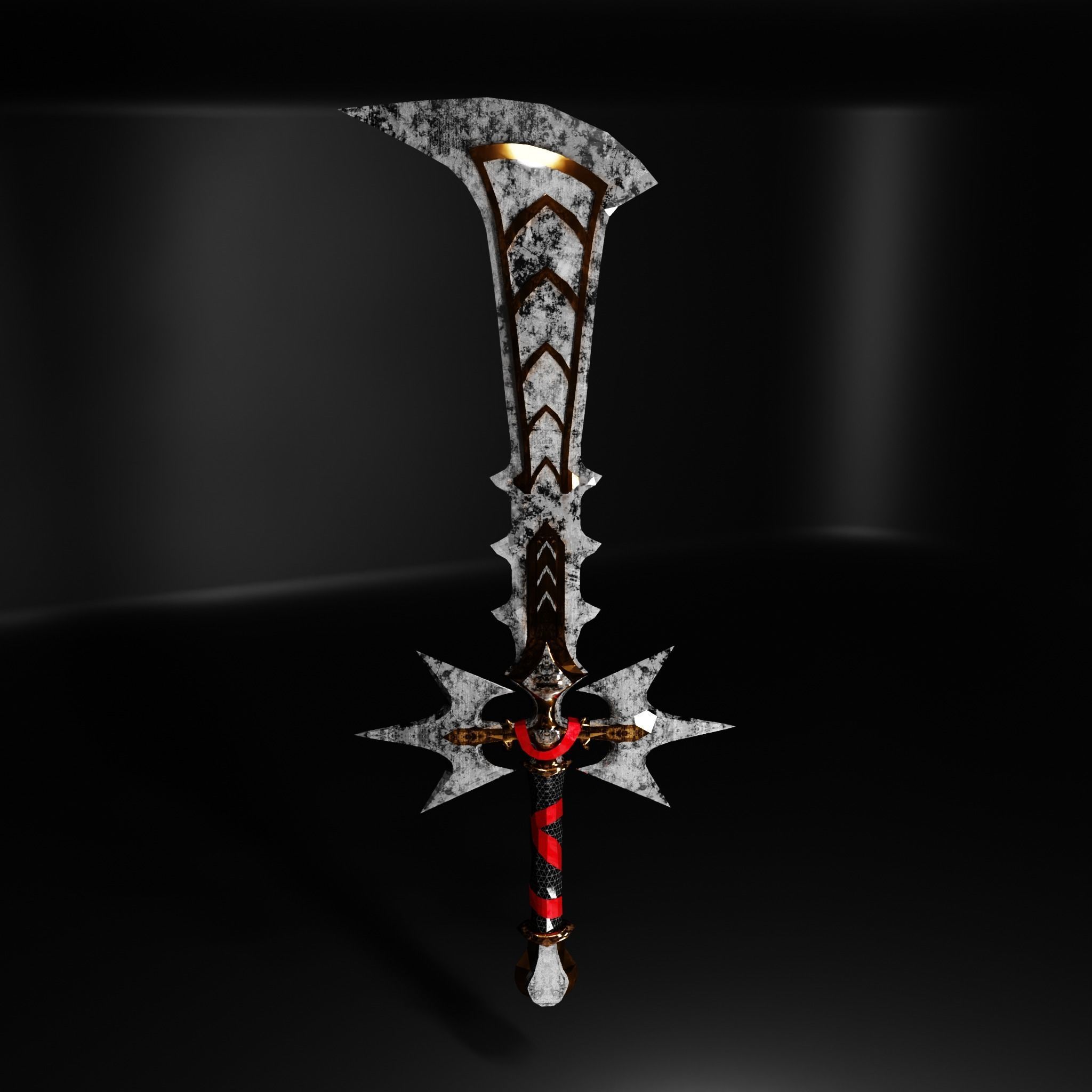 Fantasy Sword Low-poly 3D model_22