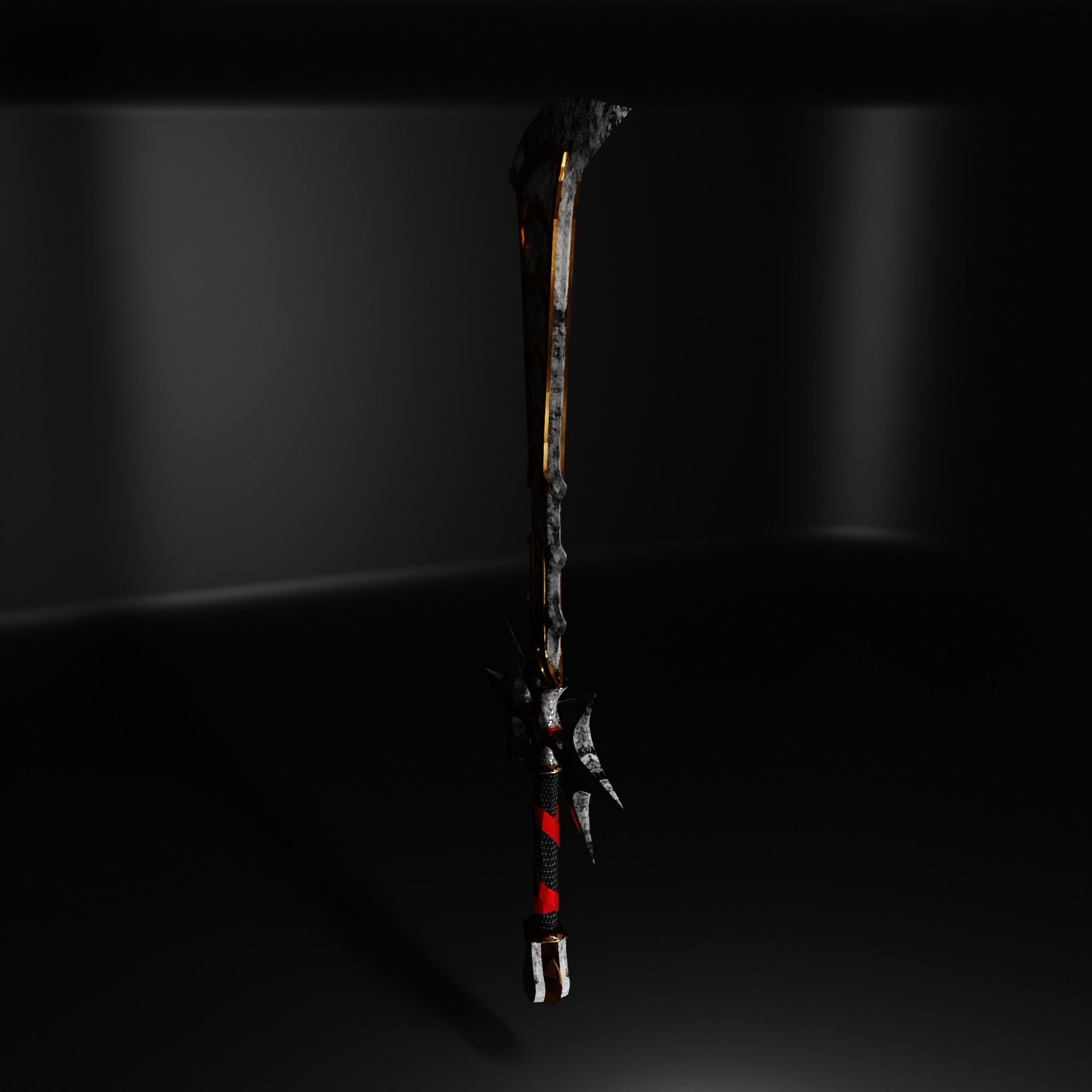Fantasy Sword Low-poly 3D model_8
