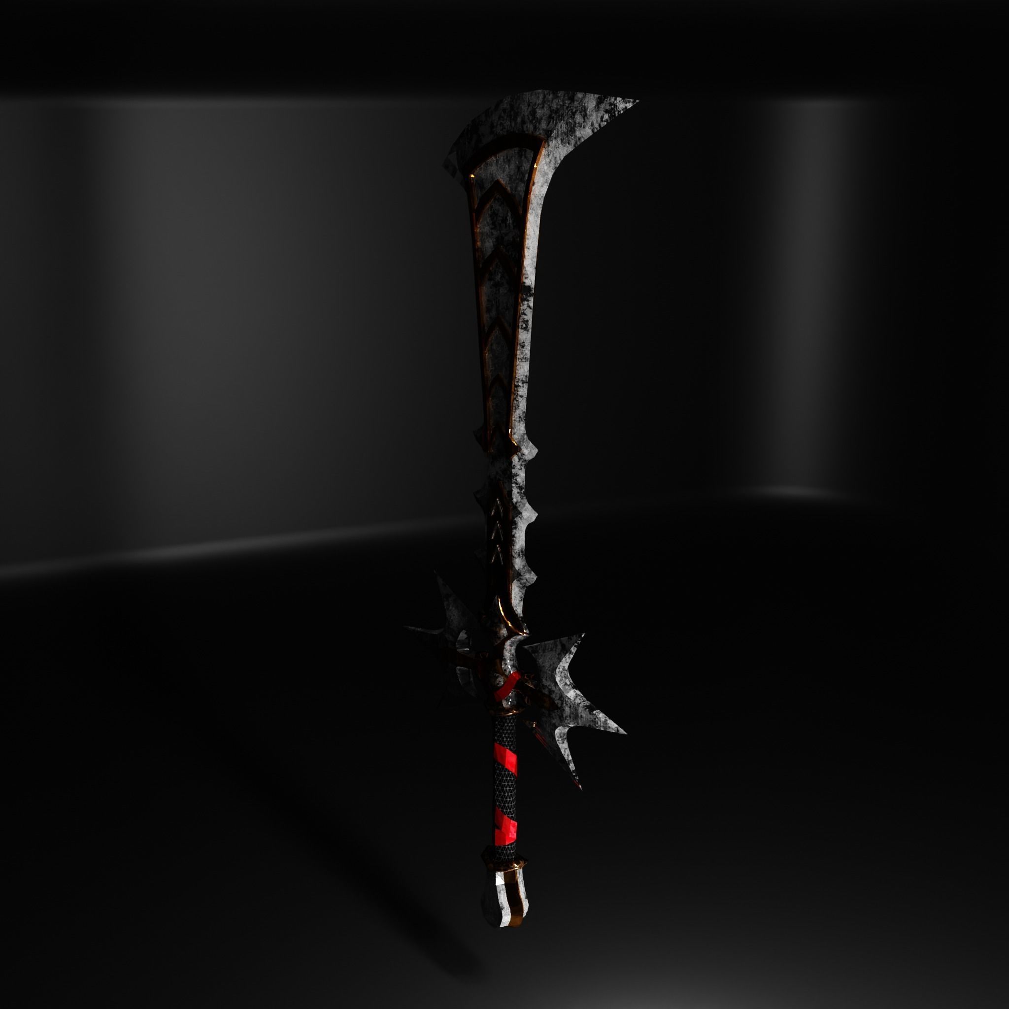 Fantasy Sword Low-poly 3D model_9