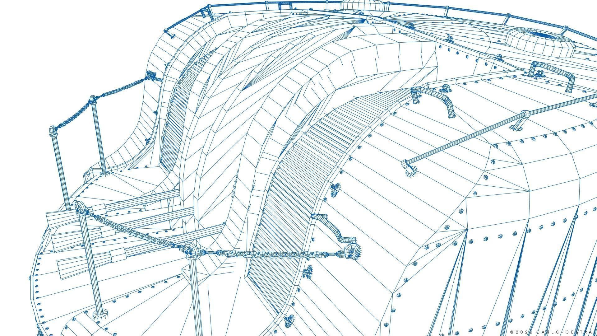 Japanese Type 96 AA gun - 1941 Low-poly 3D model_40
