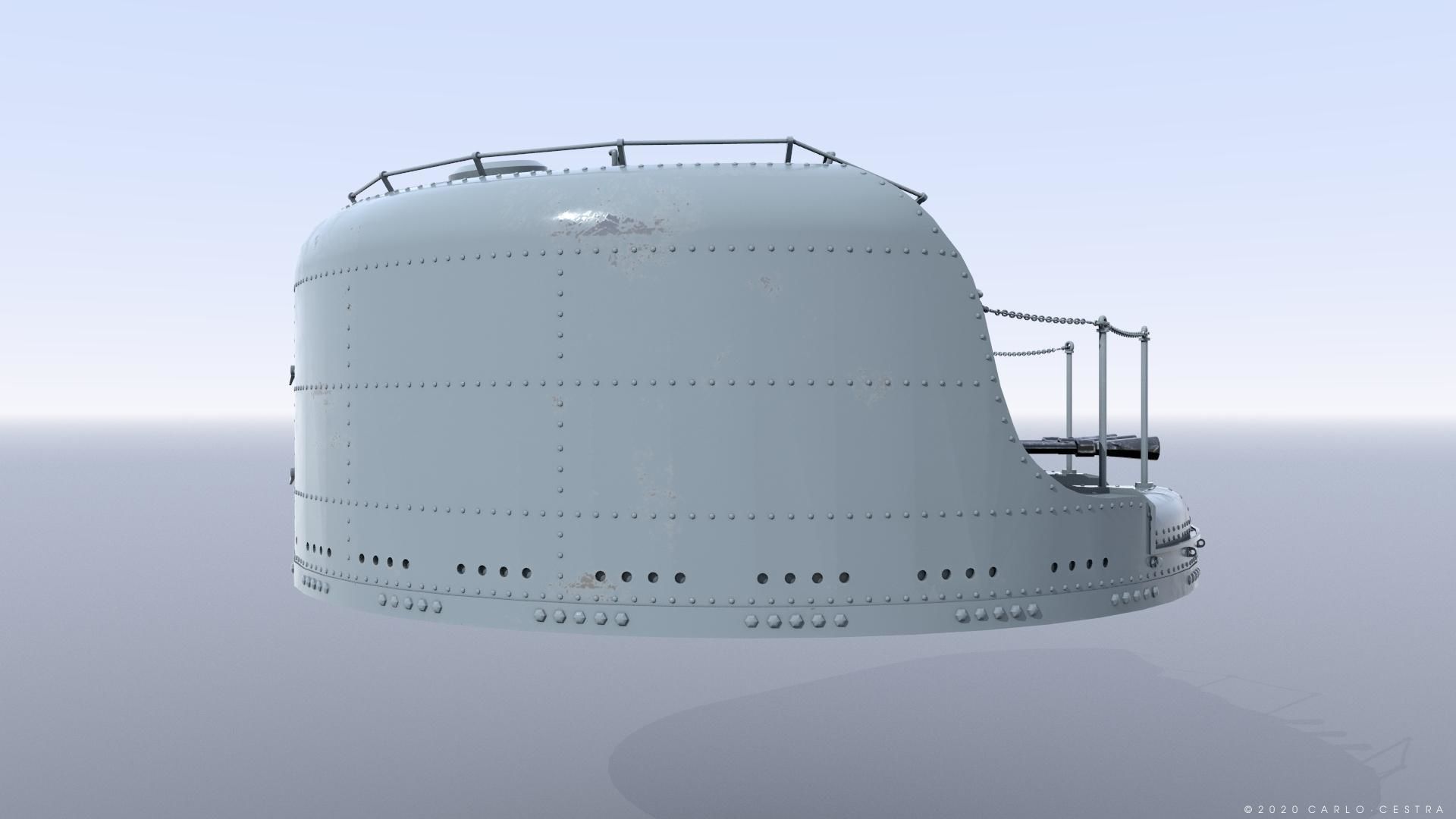 Japanese Type 96 AA gun - 1941 Low-poly 3D model_10