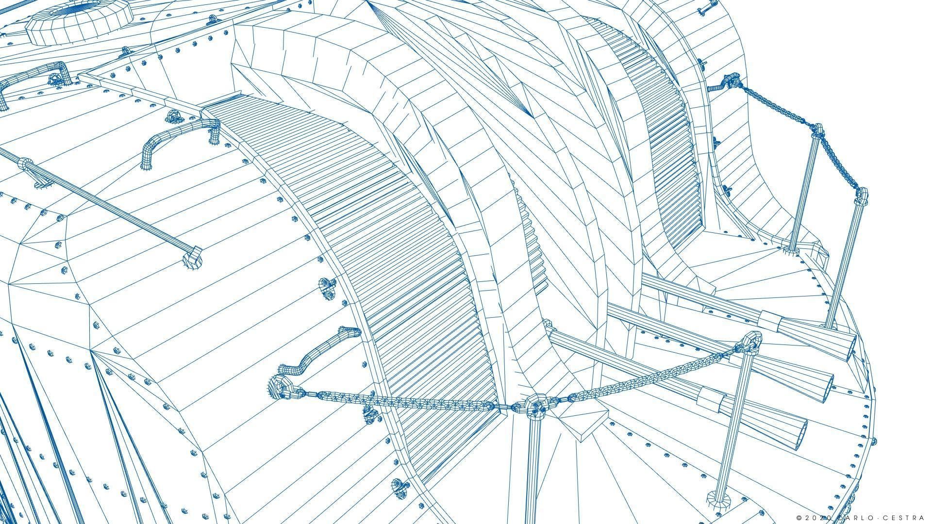 Japanese Type 96 AA gun - 1941 Low-poly 3D model_43