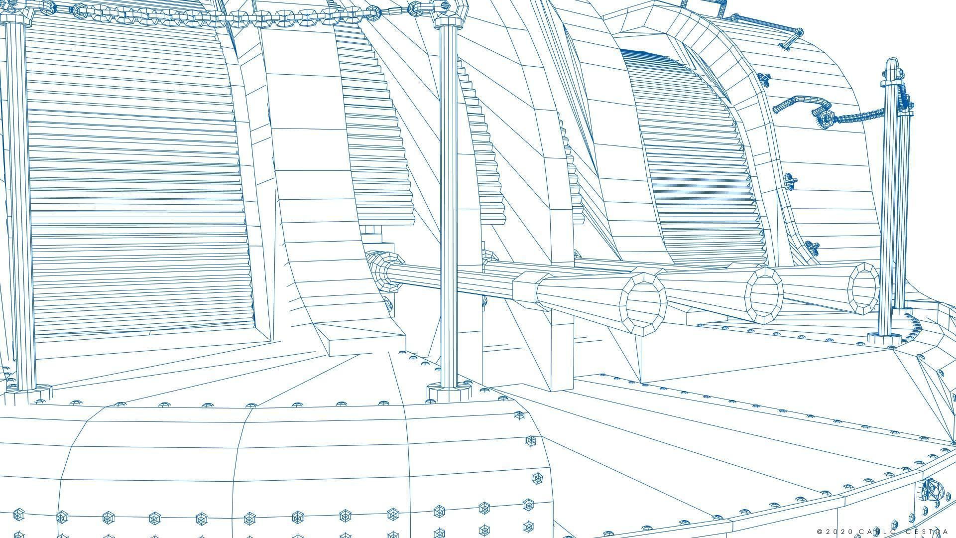 Japanese Type 96 AA gun - 1941 Low-poly 3D model_41