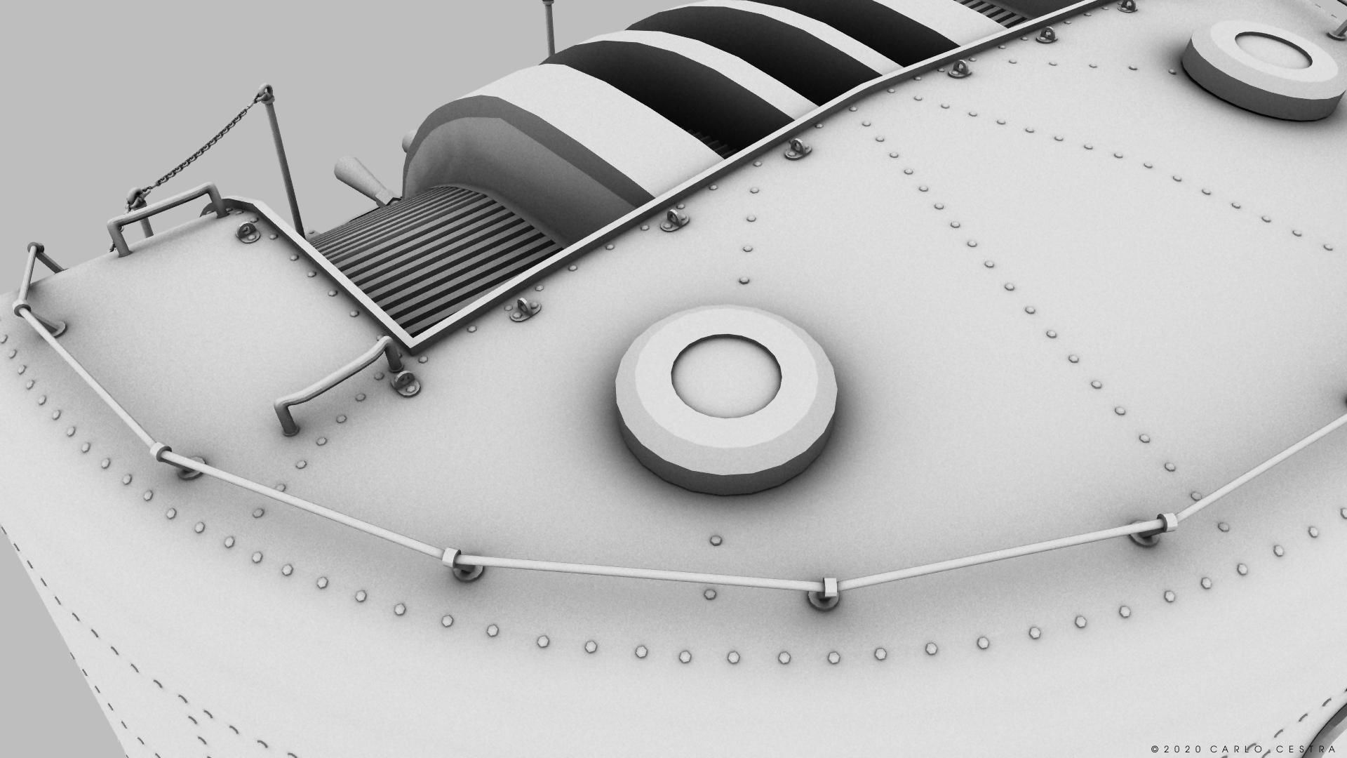 Japanese Type 96 AA gun - 1941 Low-poly 3D model_24