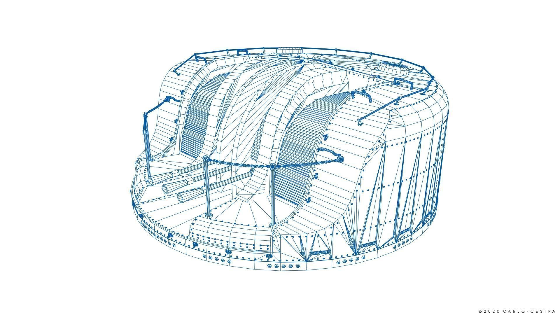 Japanese Type 96 AA gun - 1941 Low-poly 3D model_35