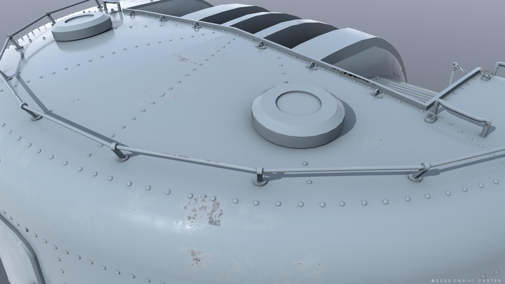 Japanese Type 96 AA gun - 1941 Low-poly 3D model_9