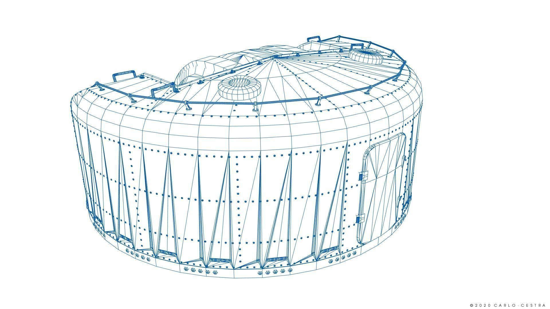 Japanese Type 96 AA gun - 1941 Low-poly 3D model_37