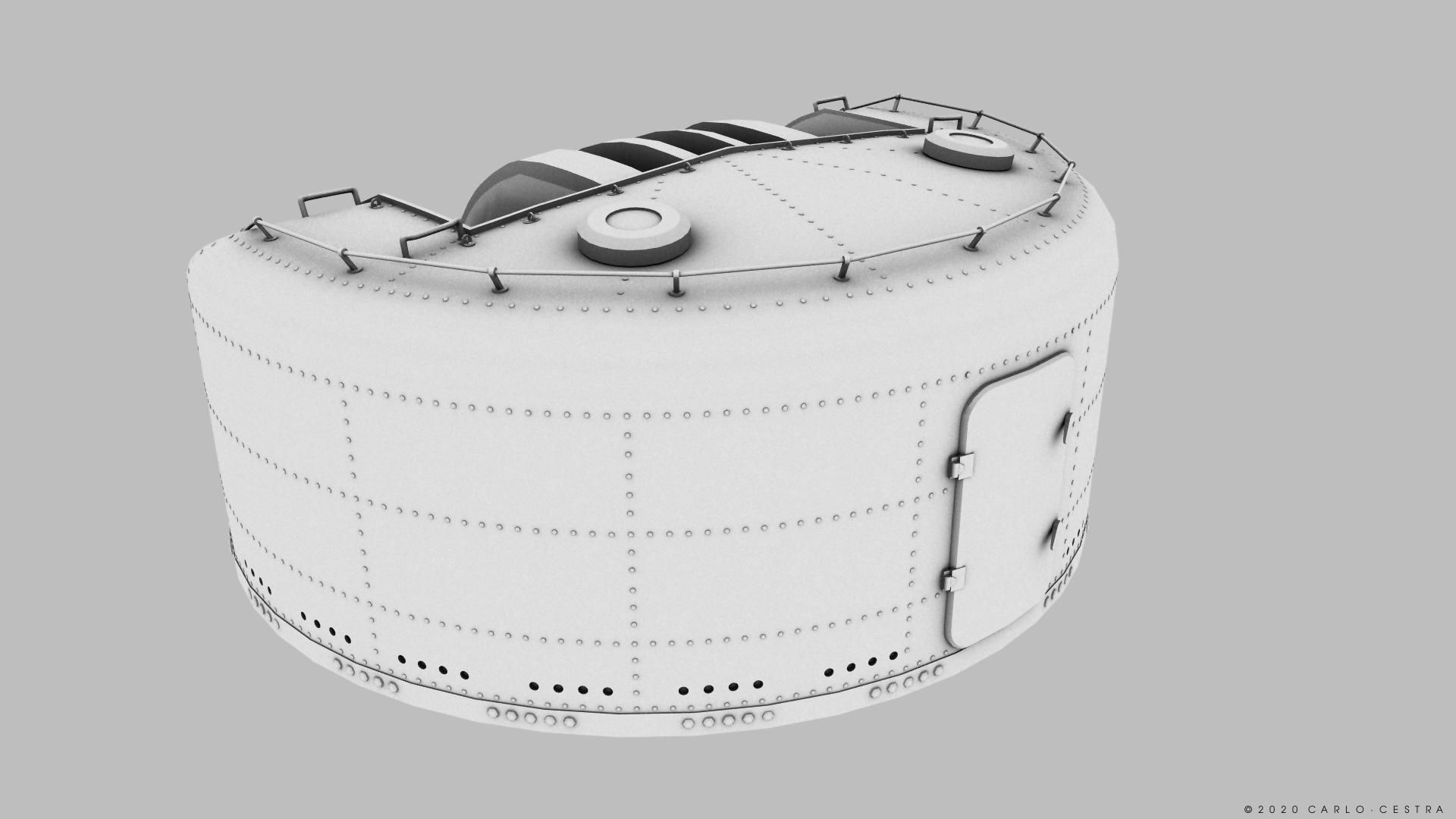 Japanese Type 96 AA gun - 1941 Low-poly 3D model_21