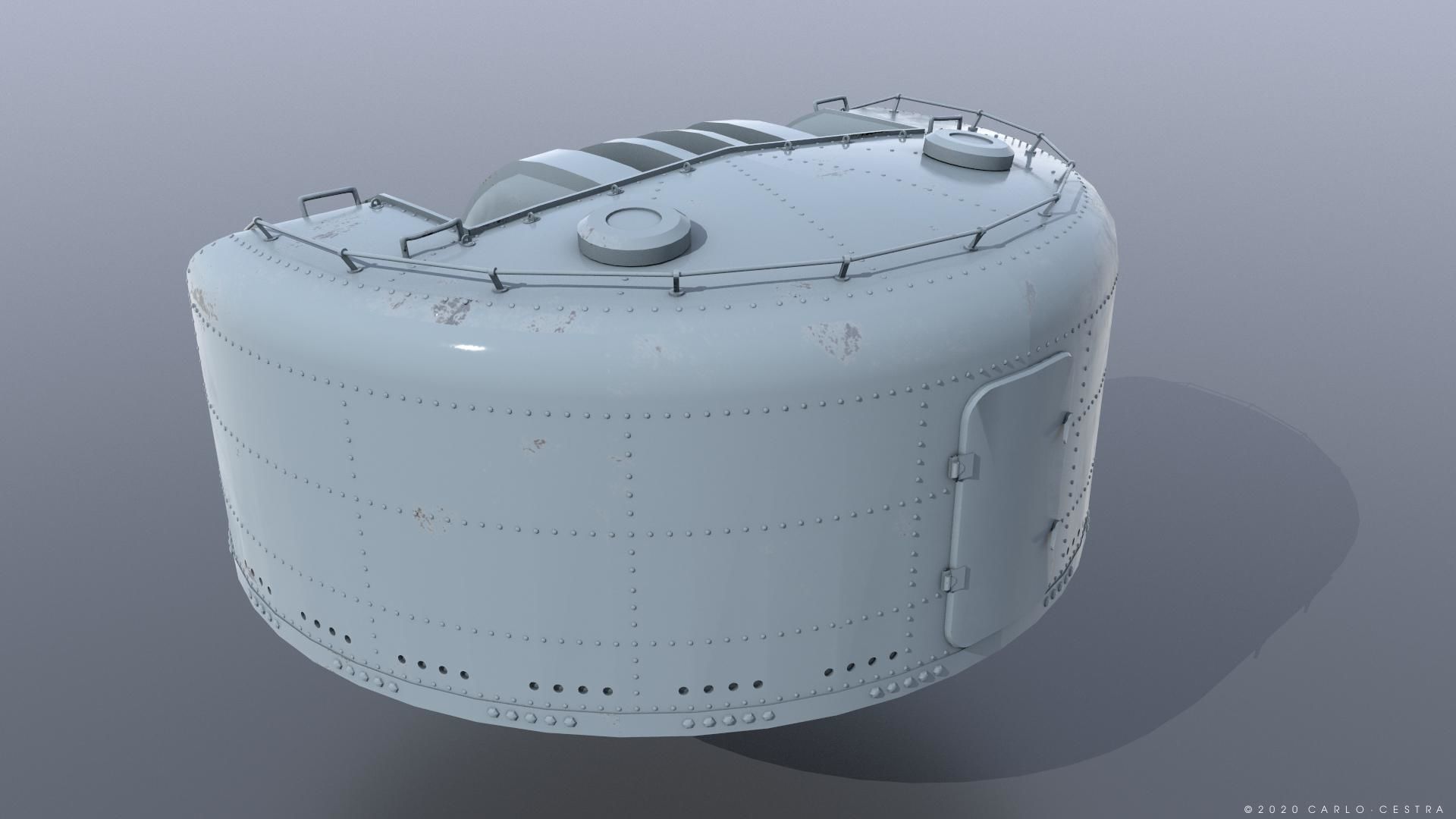 Japanese Type 96 AA gun - 1941 Low-poly 3D model_3