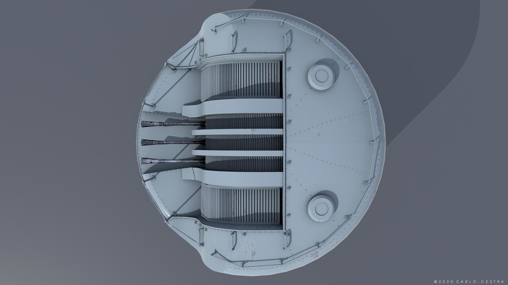 Japanese Type 96 AA gun - 1941 Low-poly 3D model_14