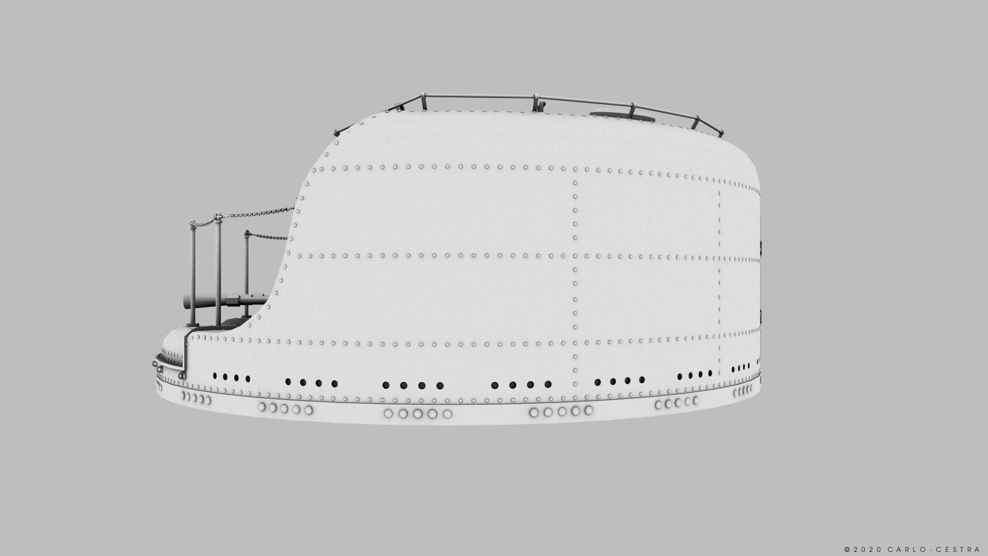 Japanese Type 96 AA gun - 1941 Low-poly 3D model_31