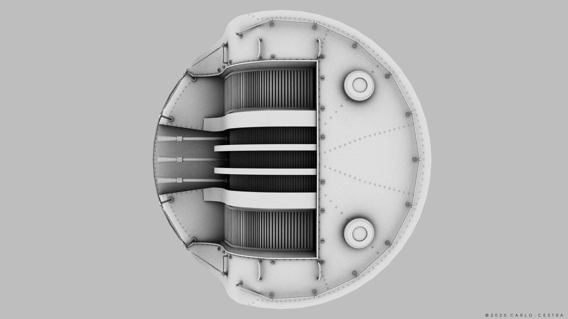 Japanese Type 96 AA gun - 1941 Low-poly 3D model_34