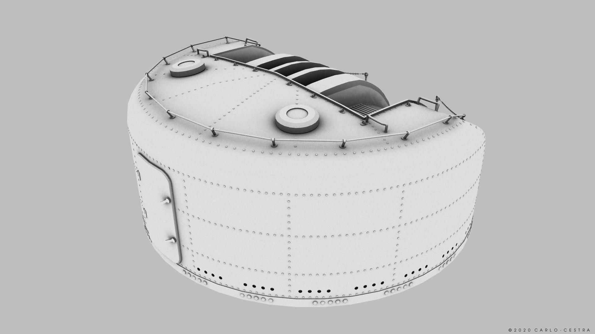 Japanese Type 96 AA gun - 1941 Low-poly 3D model_20