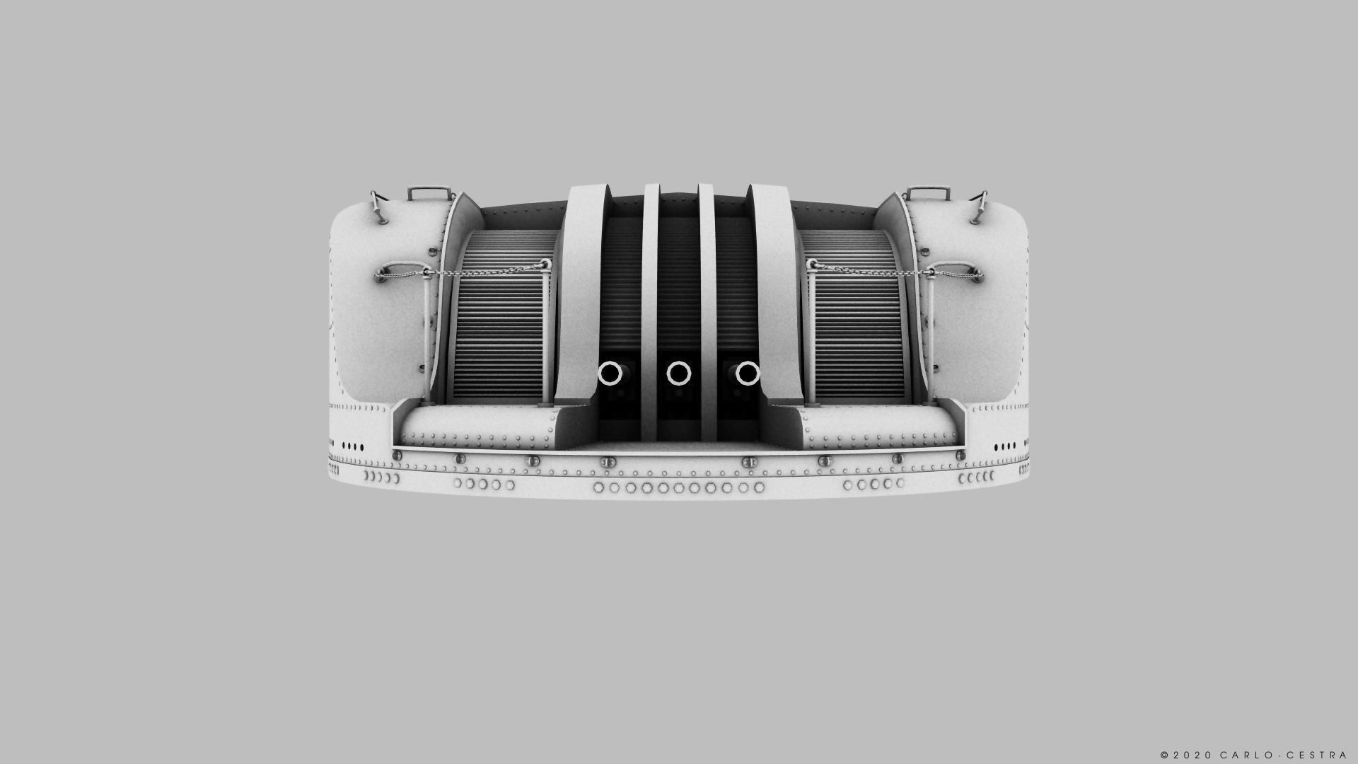 Japanese Type 96 AA gun - 1941 Low-poly 3D model_33