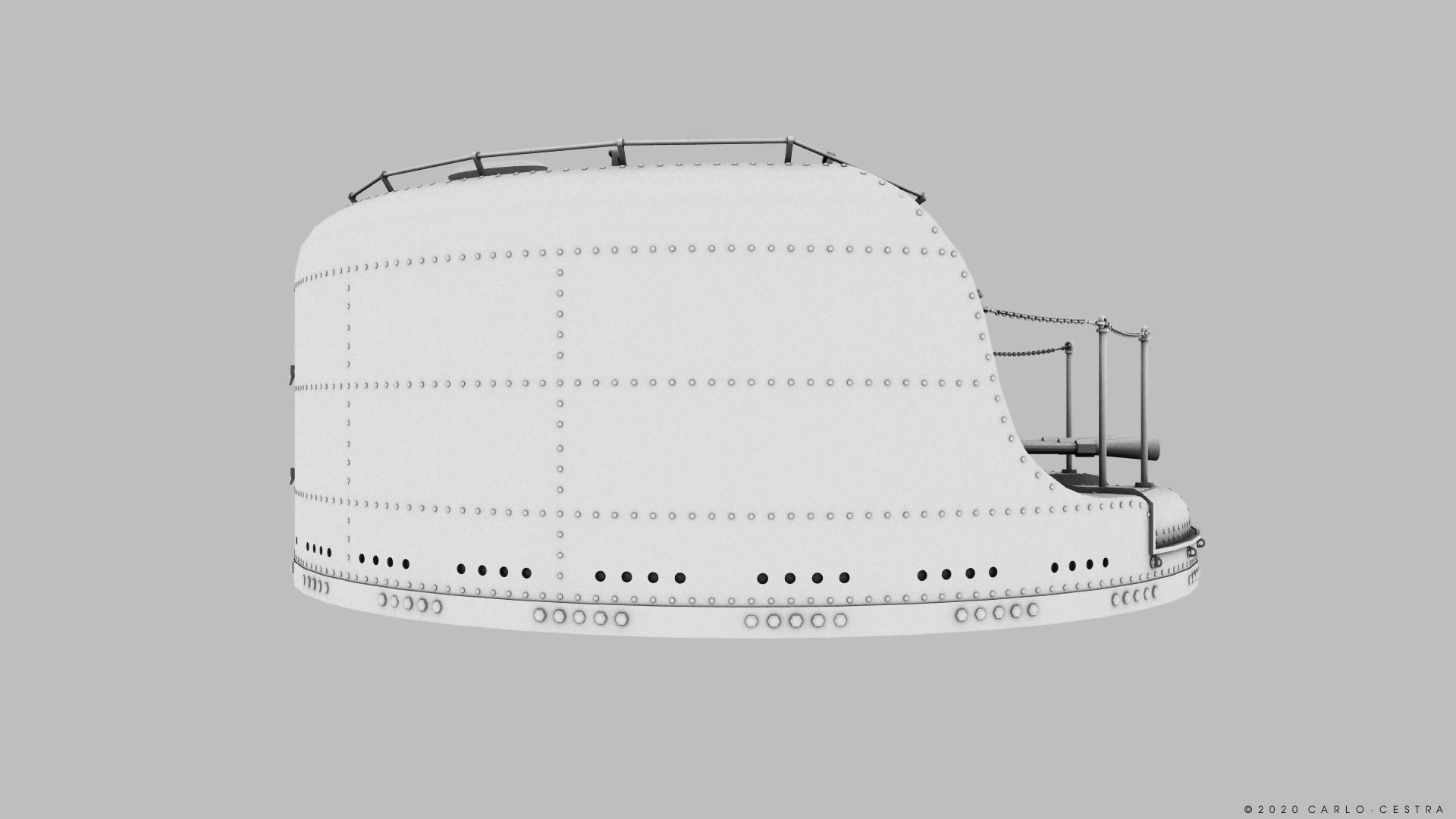Japanese Type 96 AA gun - 1941 Low-poly 3D model_30